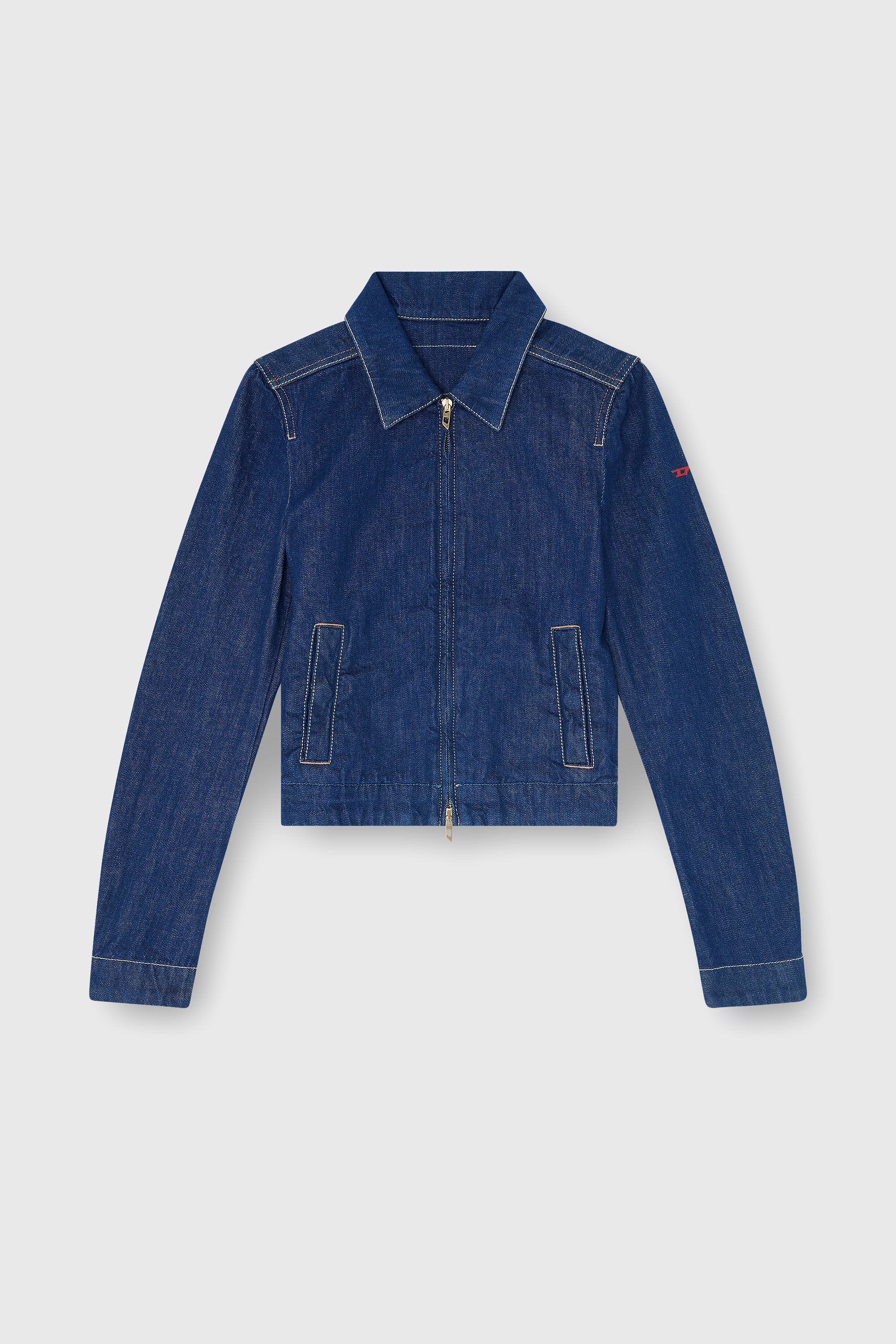 Diesel - DE-CORB, Giacca coach in denim rinse Donna in Blu - 2
