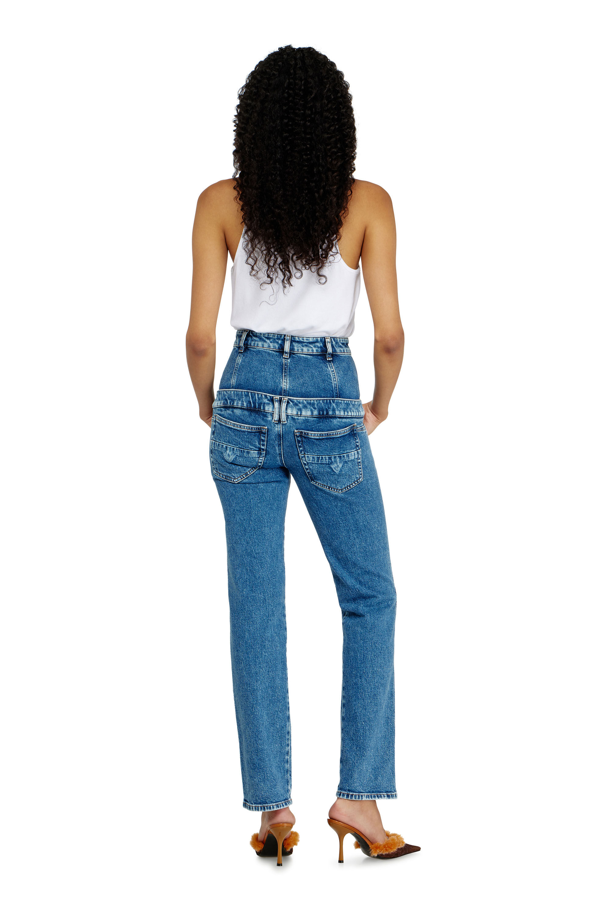 Diesel - Slim Jeans D-Fynora 007EU Donna, Blu medio - Image 3