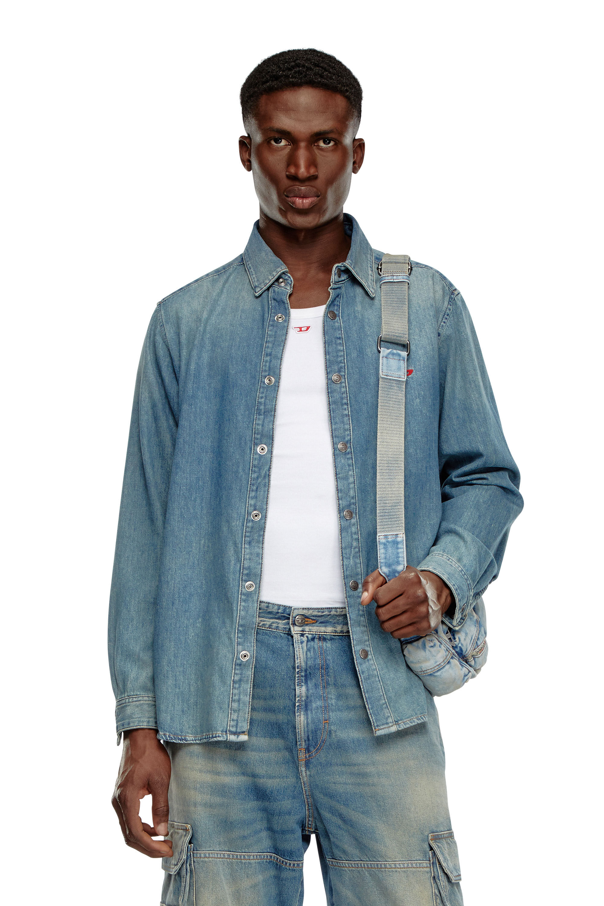 Camicie jeans uomo diesel on sale