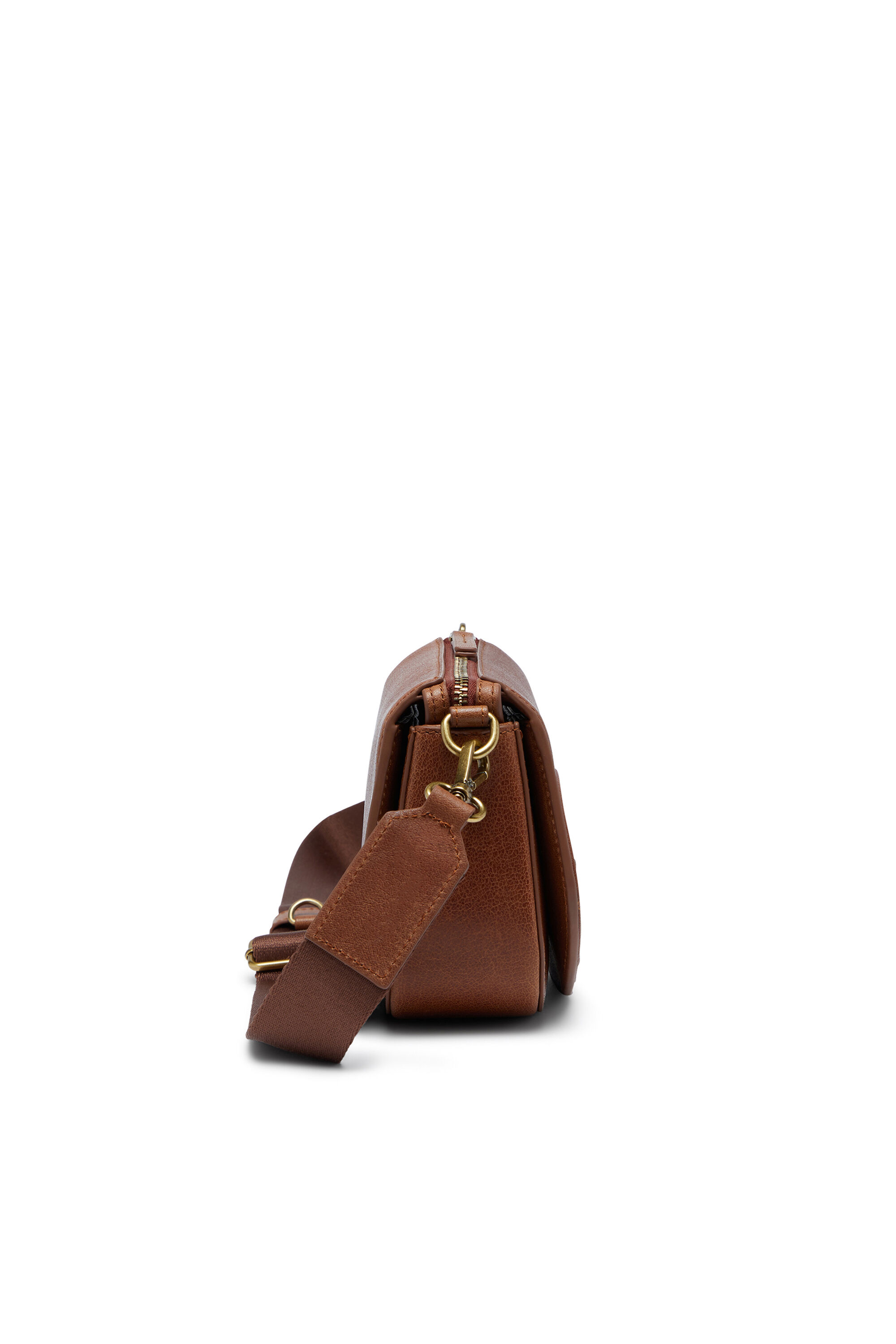 diesel ブラウンレザーバッグ Women's 1DR-Camera bag in pull-up leather | Brown | Diesel {{Country}}