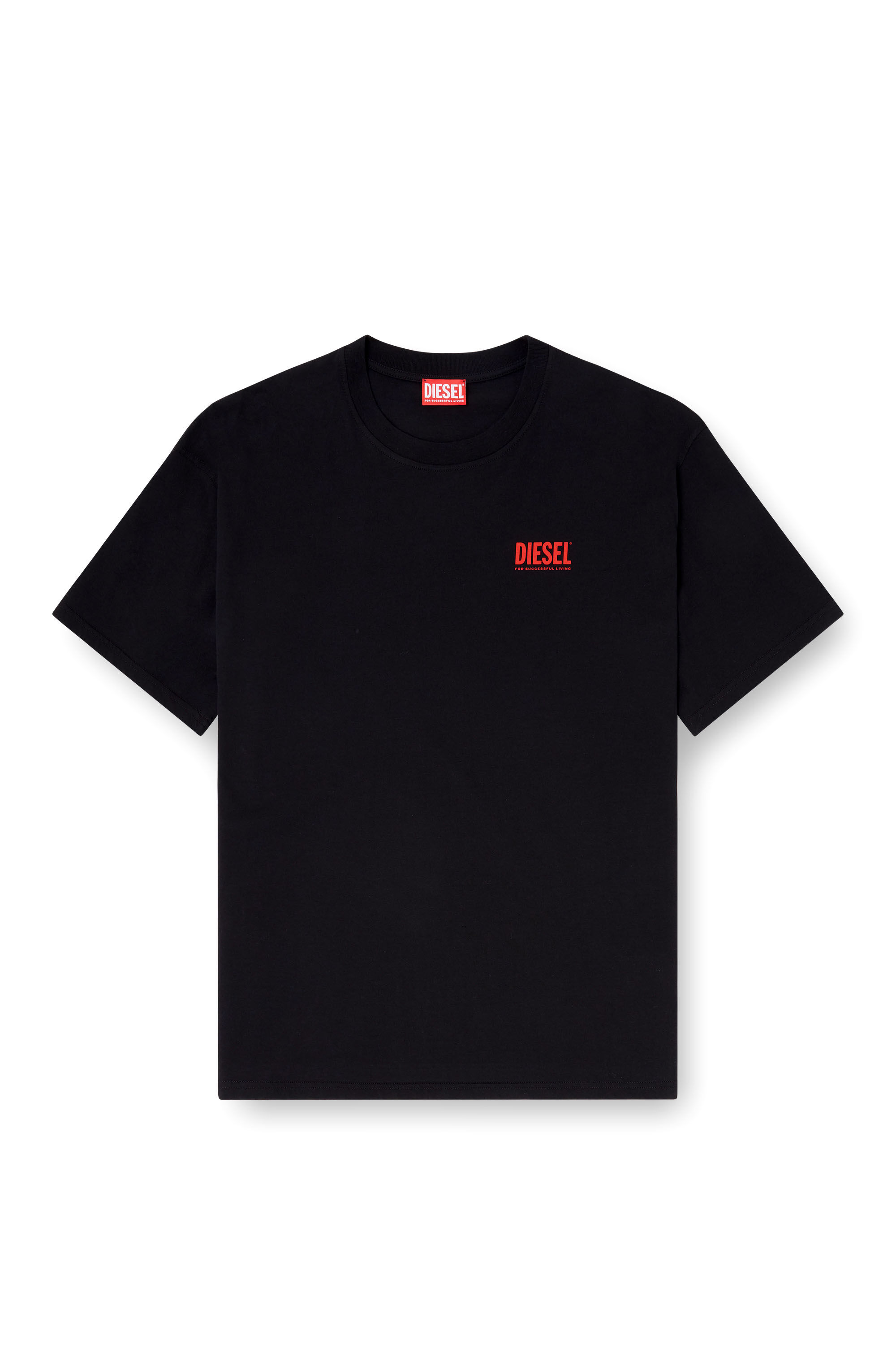 Diesel - T-BOXT-BISK, T-shirt in cotone con stampa Diesel Biscotto Uomo in Nero - 2