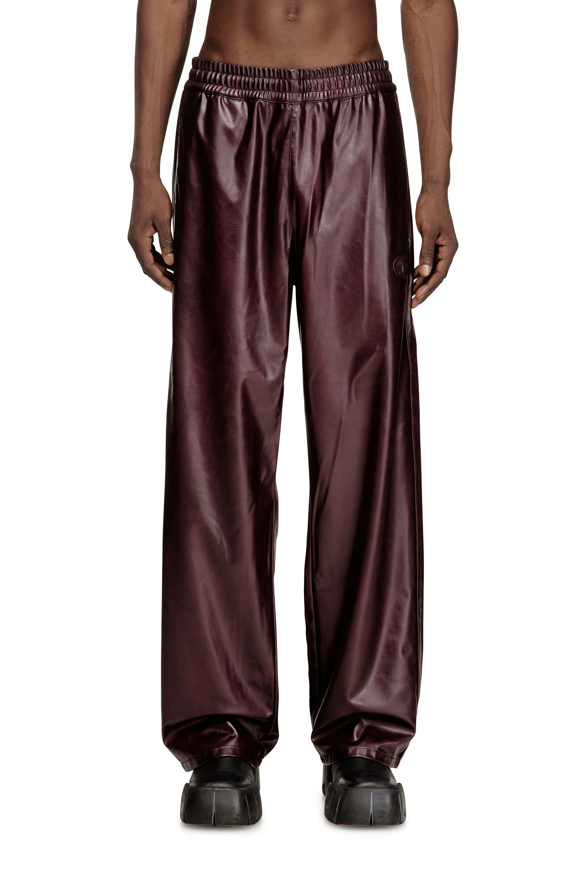 Diesel - FR-P-ARTEN, Pantaloni con logo burgundy Uomo in Rosso - 3