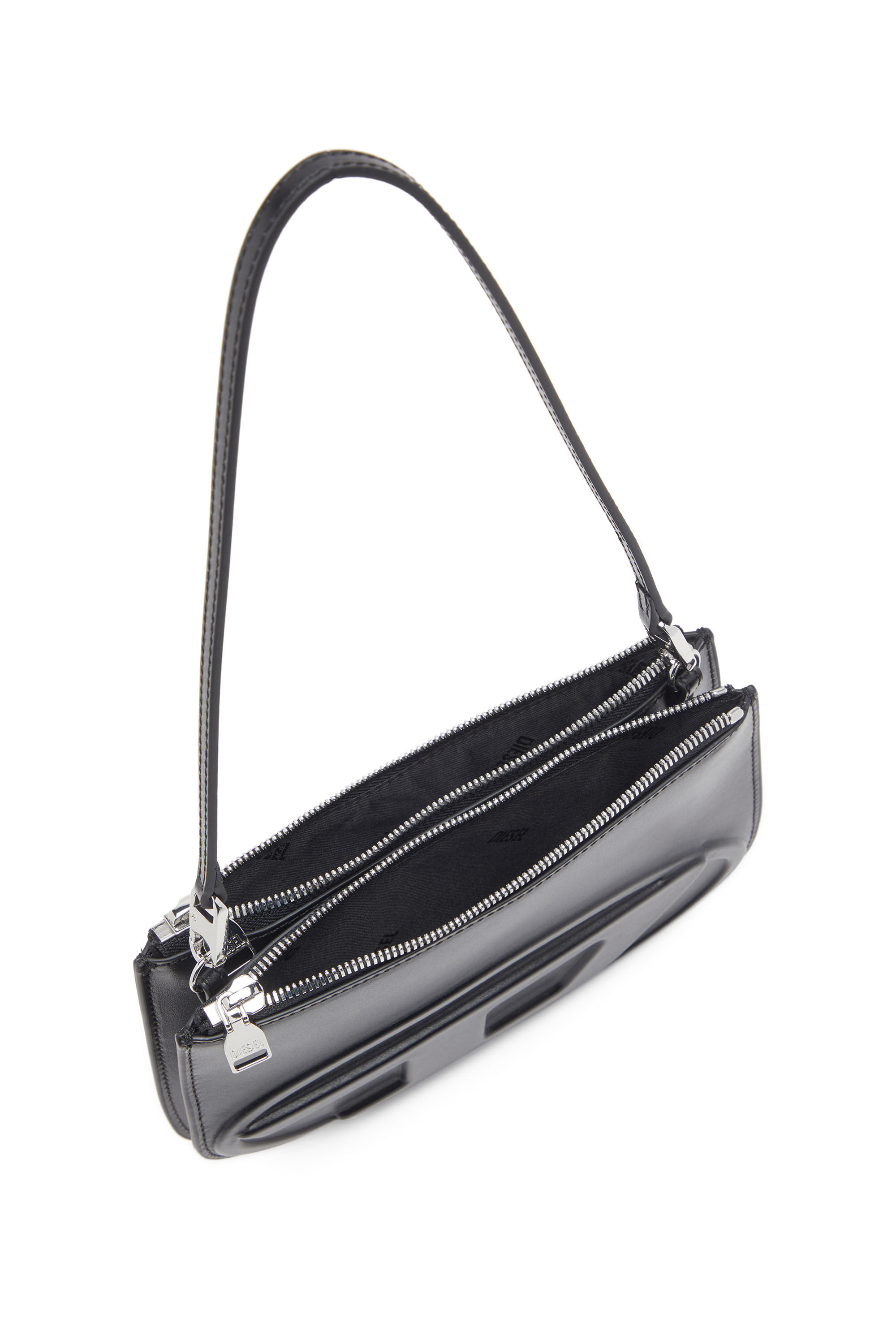 Diesel - 1DR TWIN, 1DR Twin-Borsa a spalla double-pocket in pelle stampata Donna in Nero - 5