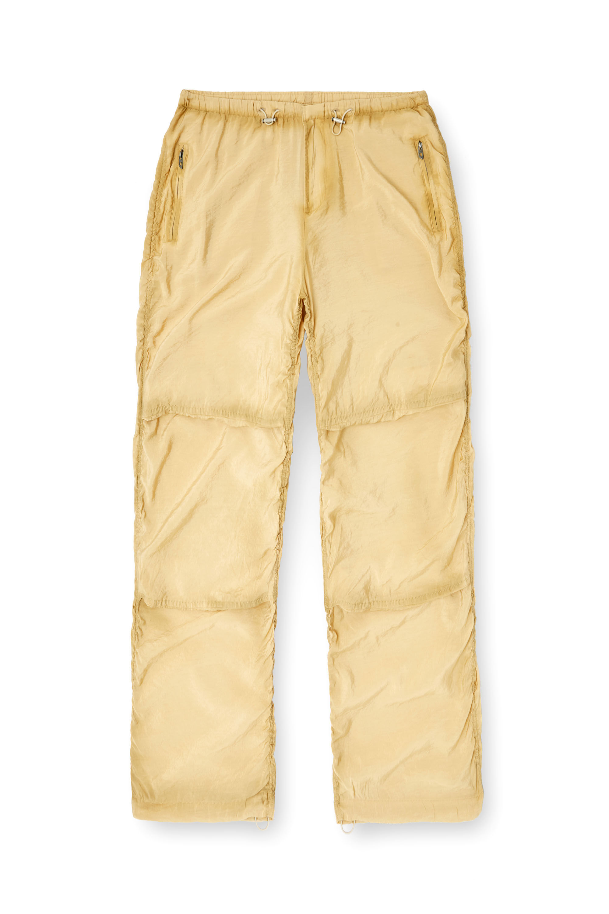 Diesel - P-DAILY, Pantaloni utility in tessuto leggero stropicciato Uomo in Beige - 2