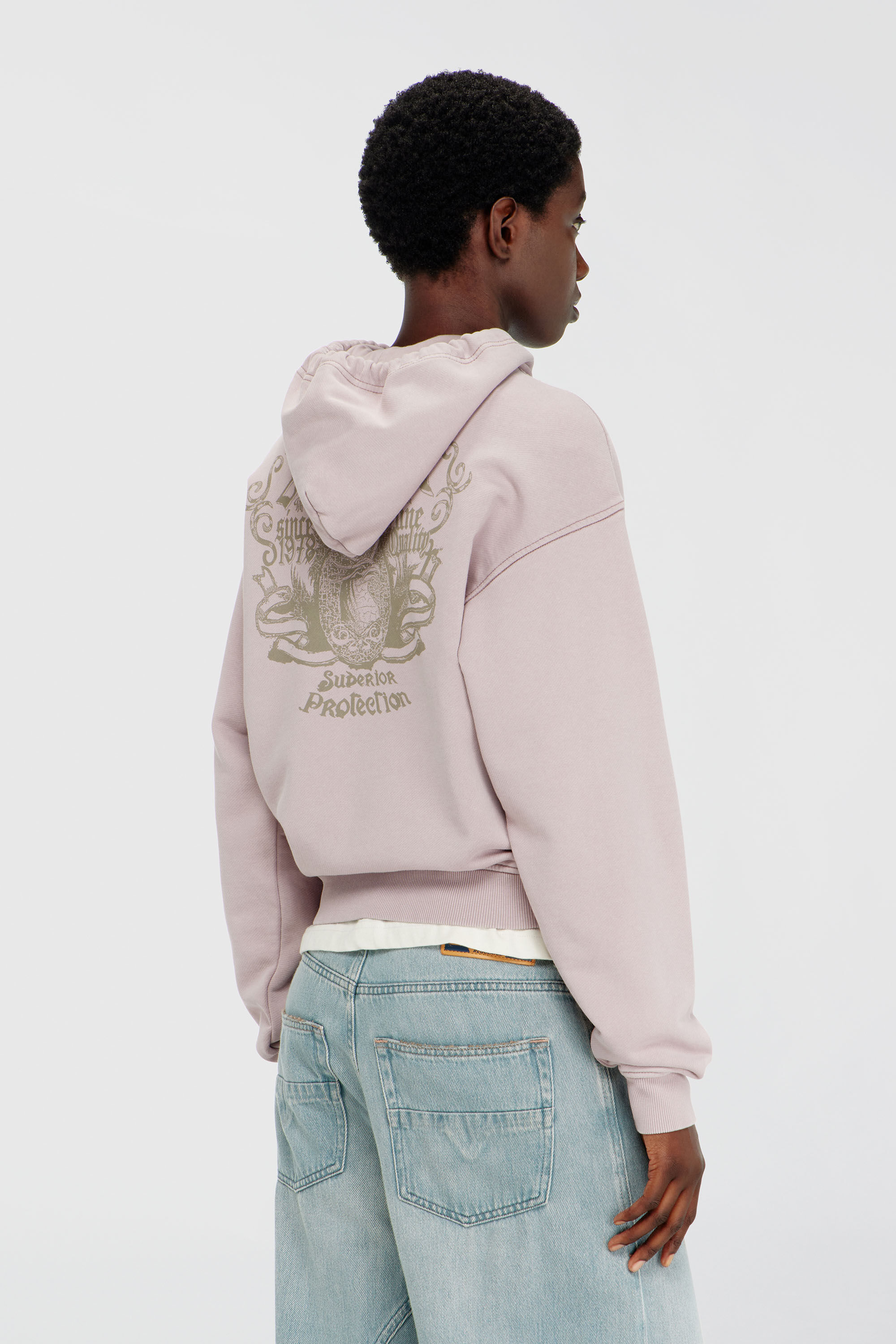 Diesel - F-PHOENY, Felpa con cappuccio con stampe e applicazioni di strass Donna in Viola - 4