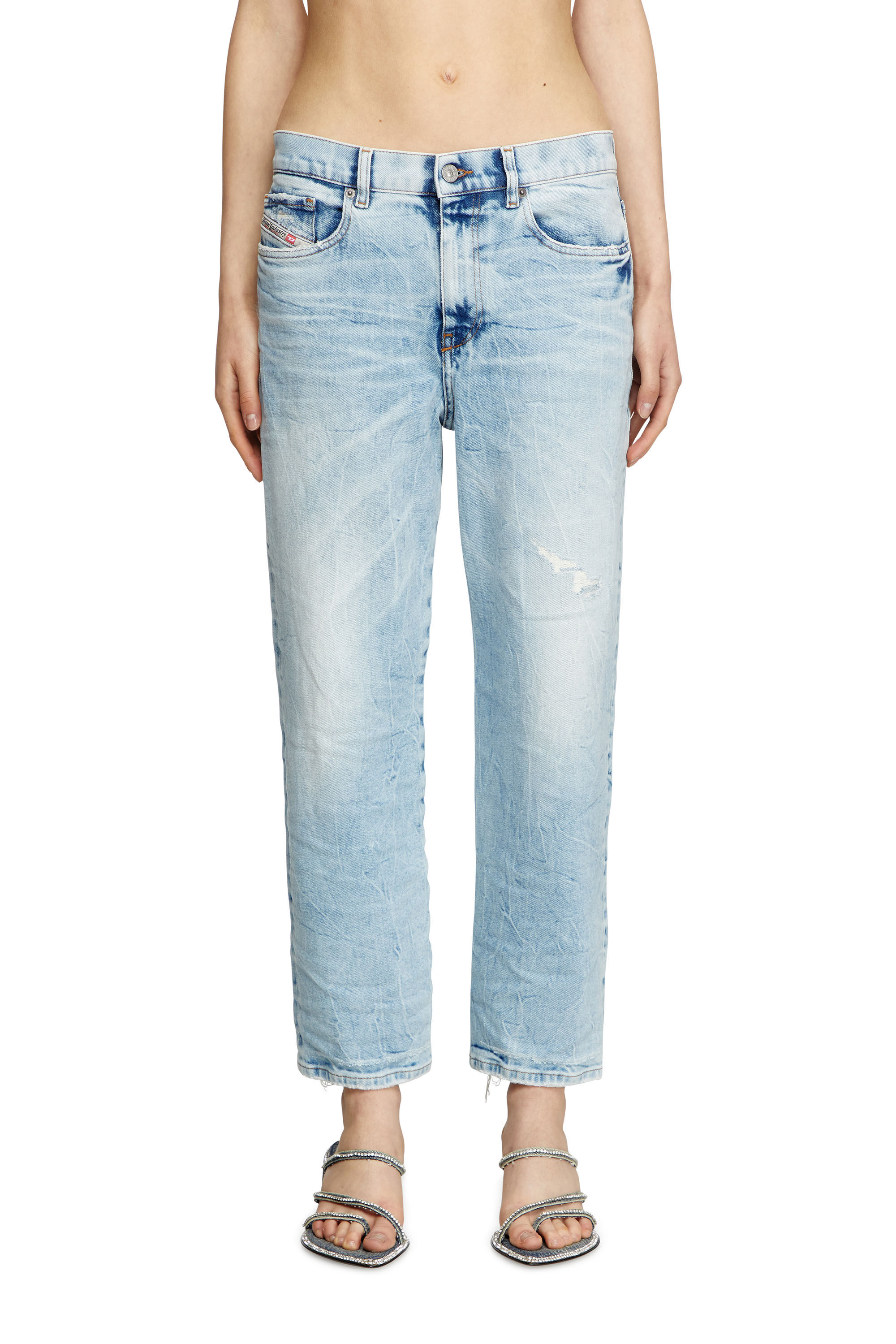 Diesel - Regular Jeans 2016 D-Air 09L31 Donna, Blu Chiaro - Image 3