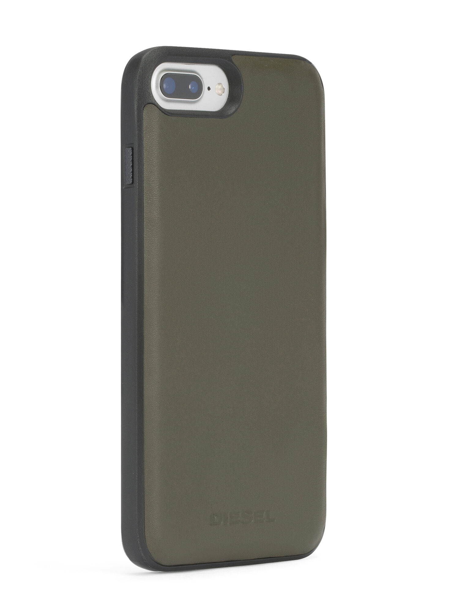 Diesel - OLIVE GREEN LEATHER IPHONE X CASE, Cover in pelle verde oliva, iPhone X Unisex in Verde - 5