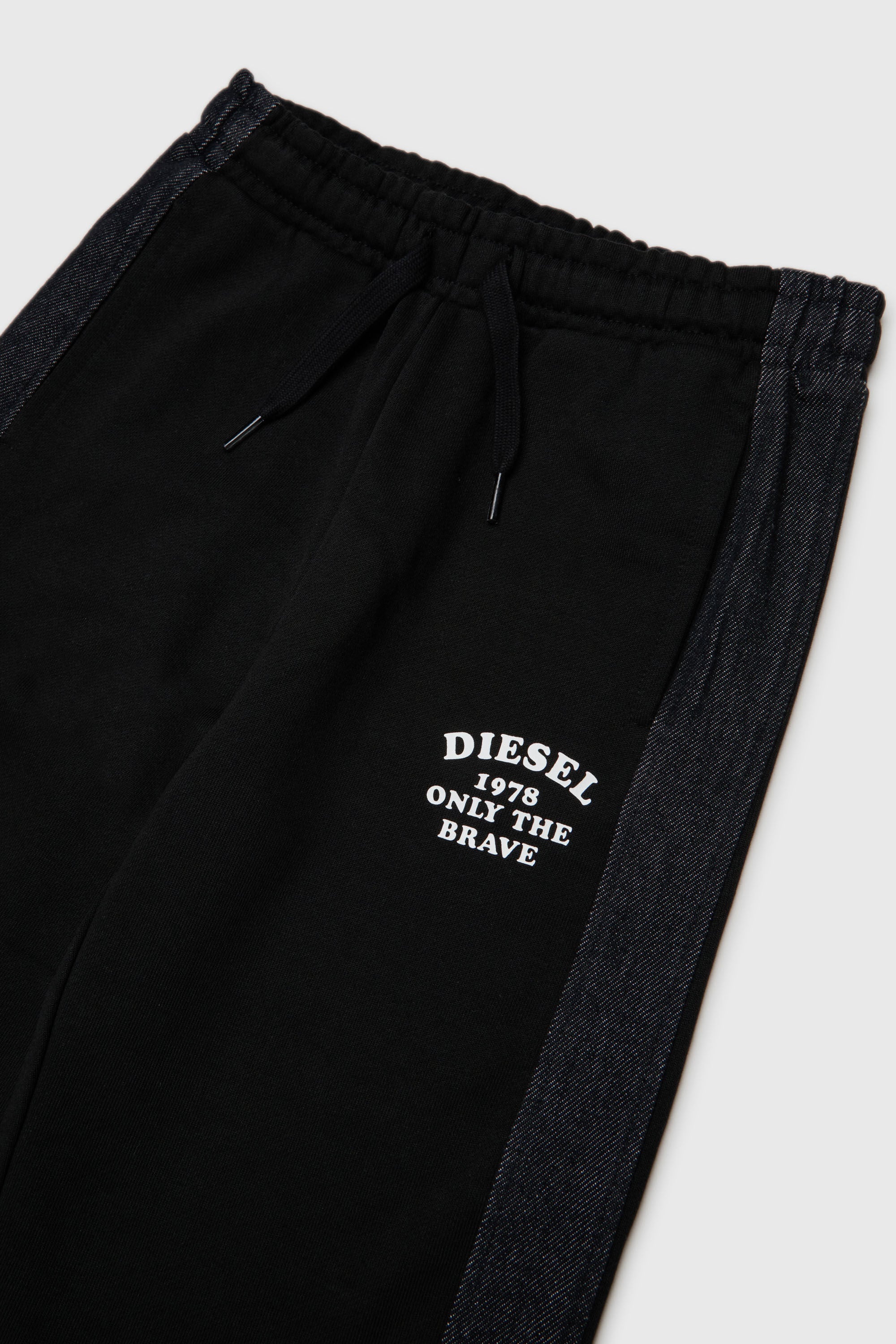 Diesel - PTEAN, Man's Sweatpants with denim side bands in Black - 3