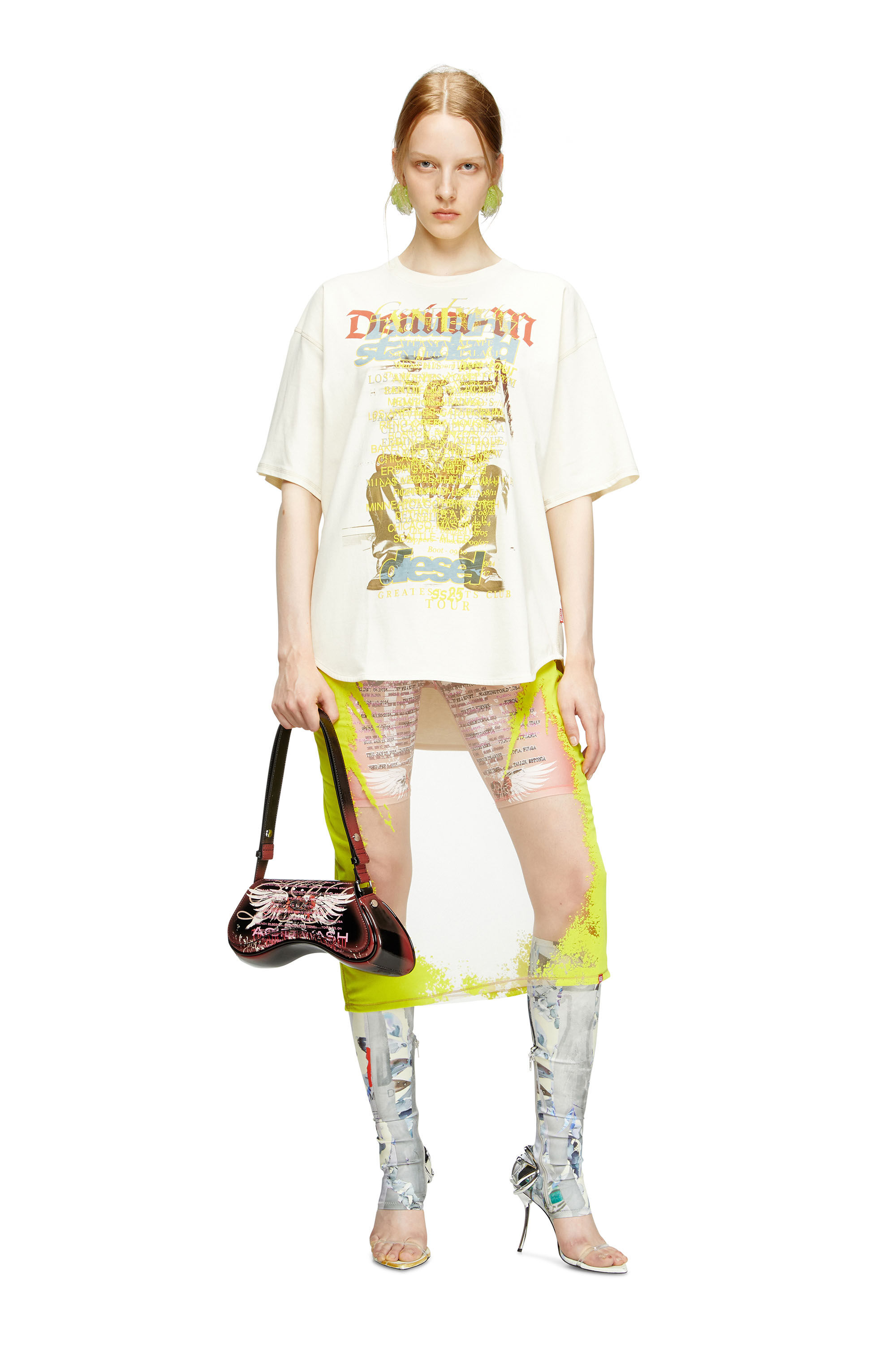 Diesel - T-BIX-AA, T-shirt con stampa DJ Unisex in Bianco - 7