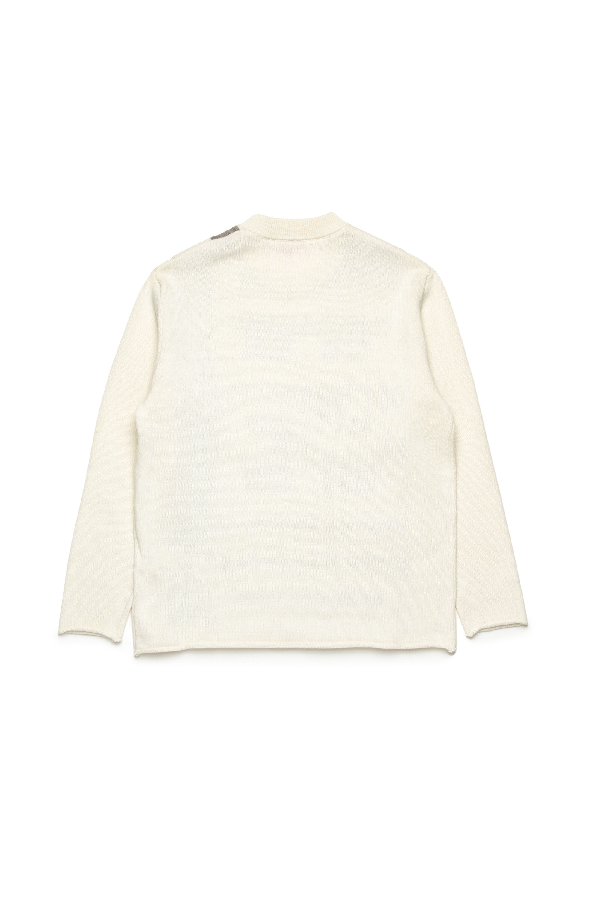 Diesel - KFLOYD OVER, Maglione con logo effetto peel-off Uomo in Bianco - 2