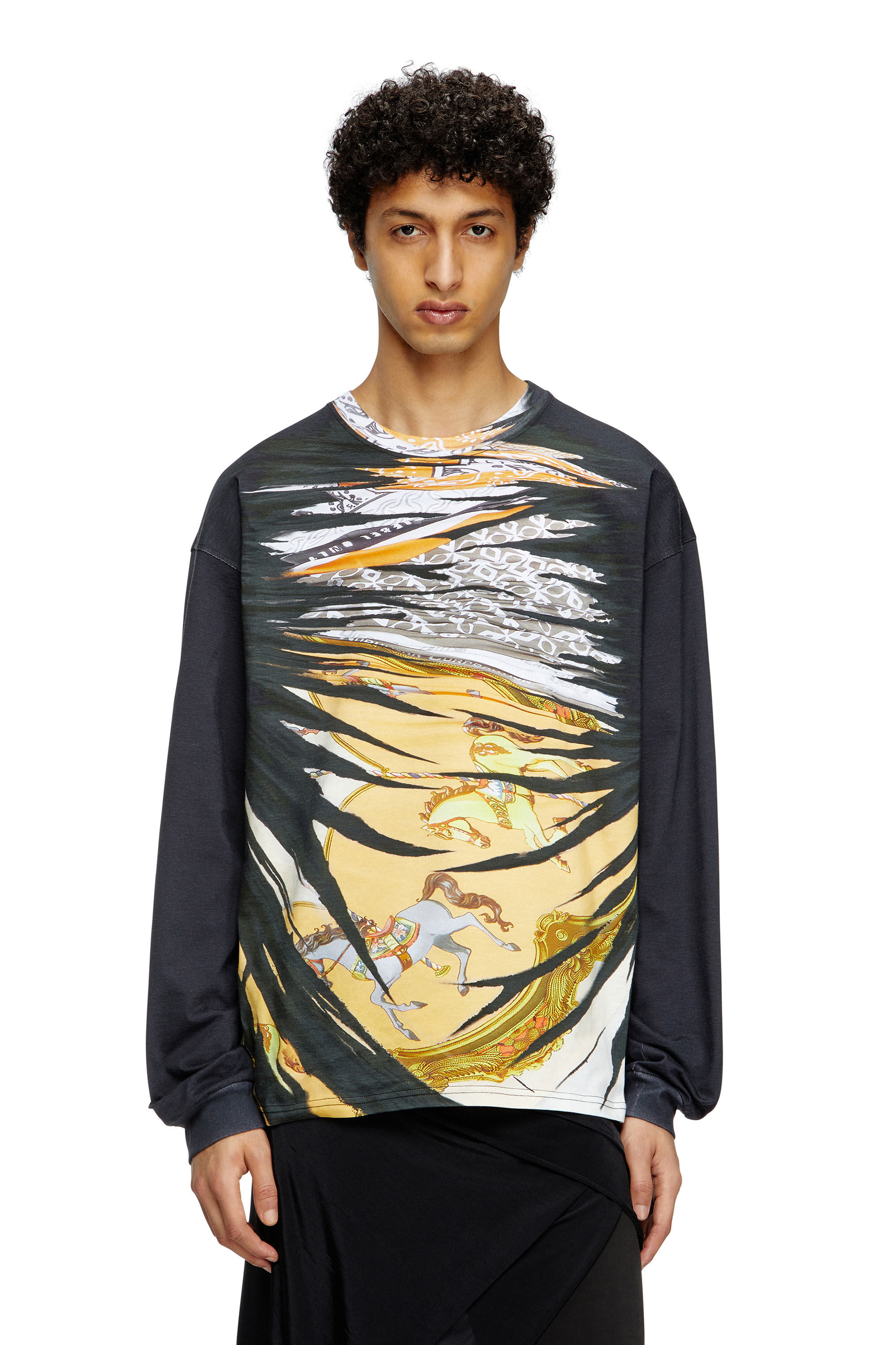 Diesel - T-BOXT-LS-R2, Maglia a maniche lunghe con stampa bandana Uomo in Multicolor - 3