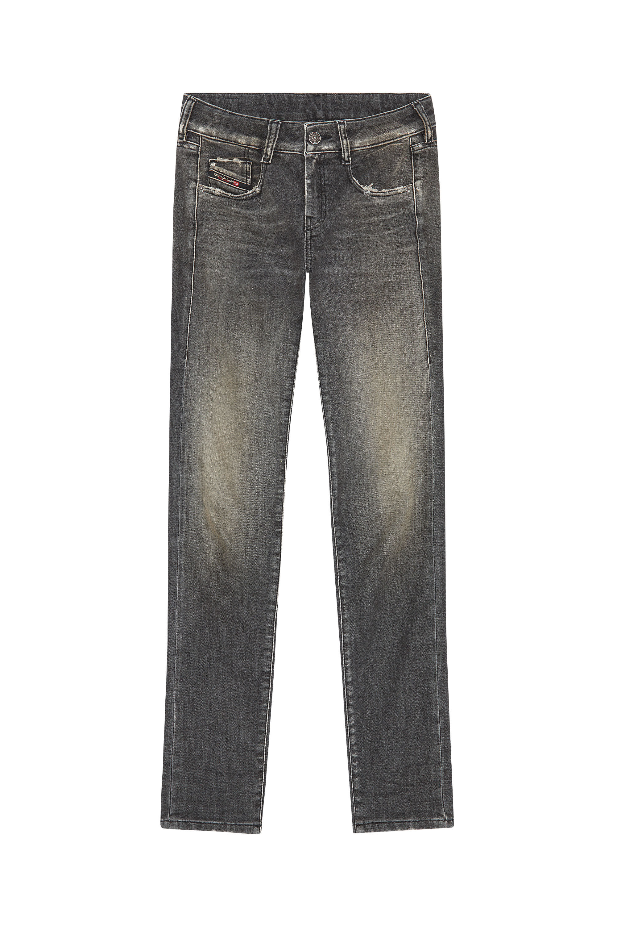 Diesel - D-Ollies JoggJeans® 09F01 Slim, Nero/Grigio scuro - Image 2