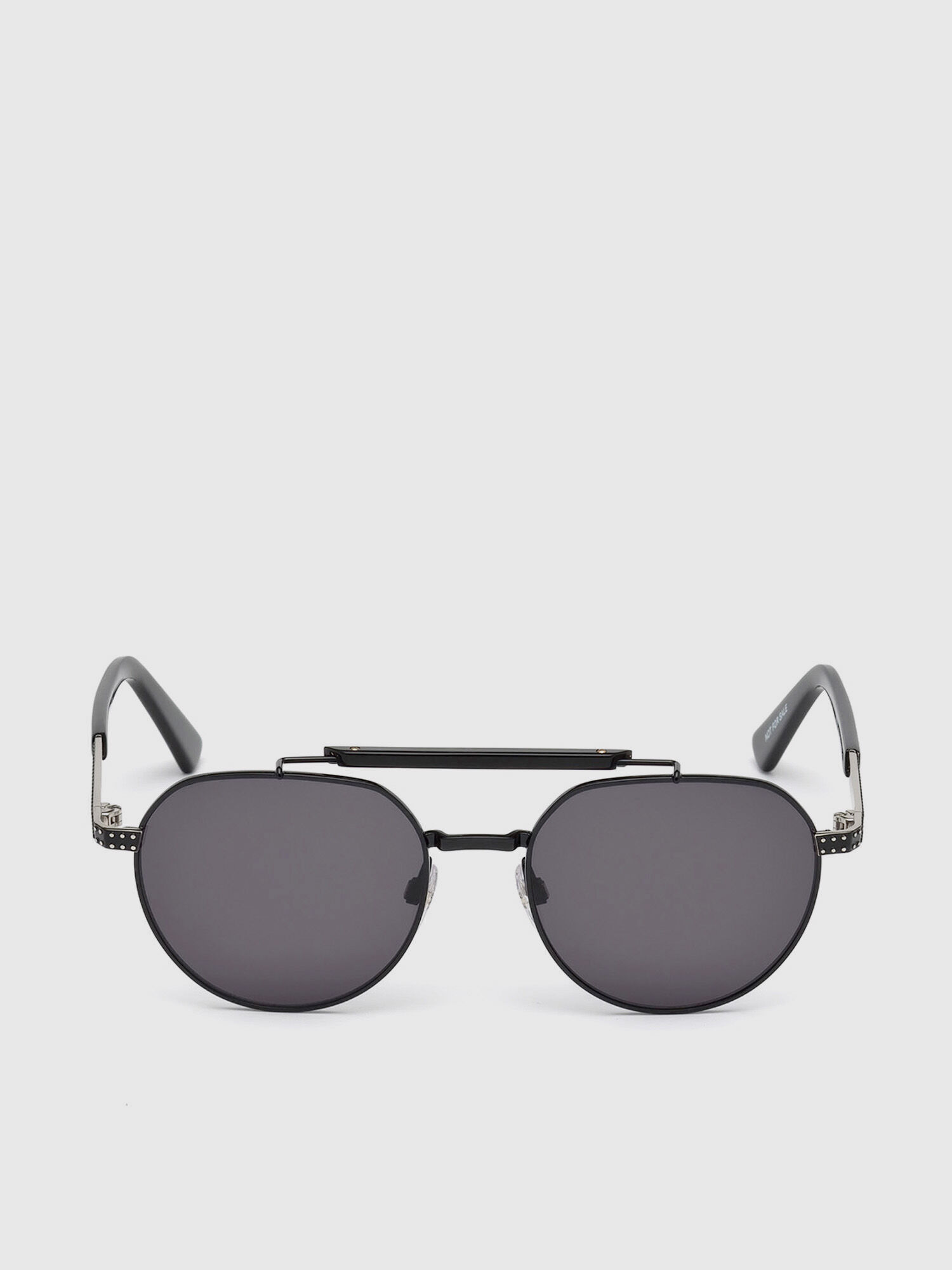 Diesel - DL0239, Occhiali stile anni '80 con lenti tonde Unisex in Nero - 1