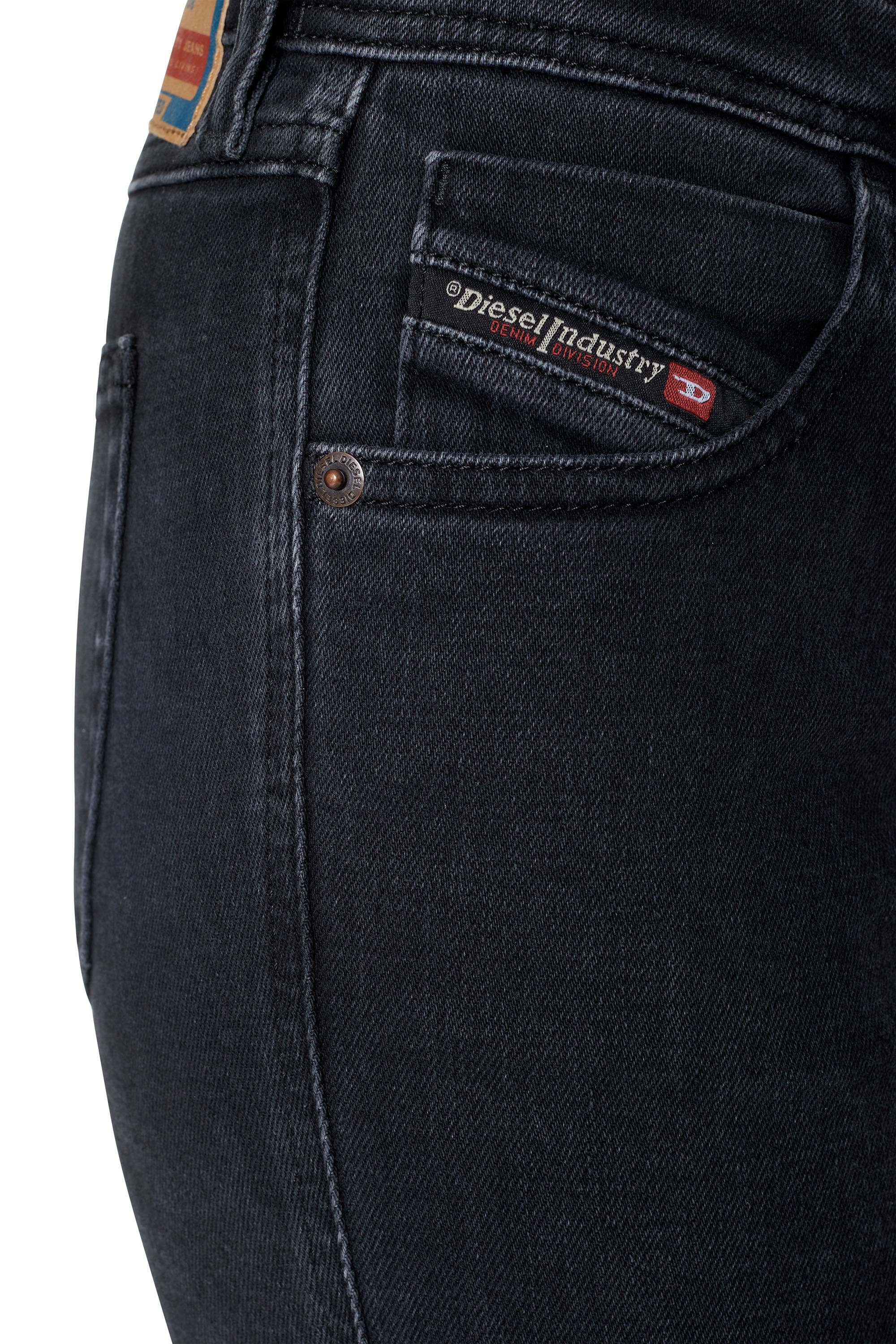 Diesel - Skinny Jeans 2015 Babhila Z870G, Nero/Grigio scuro - Image 6