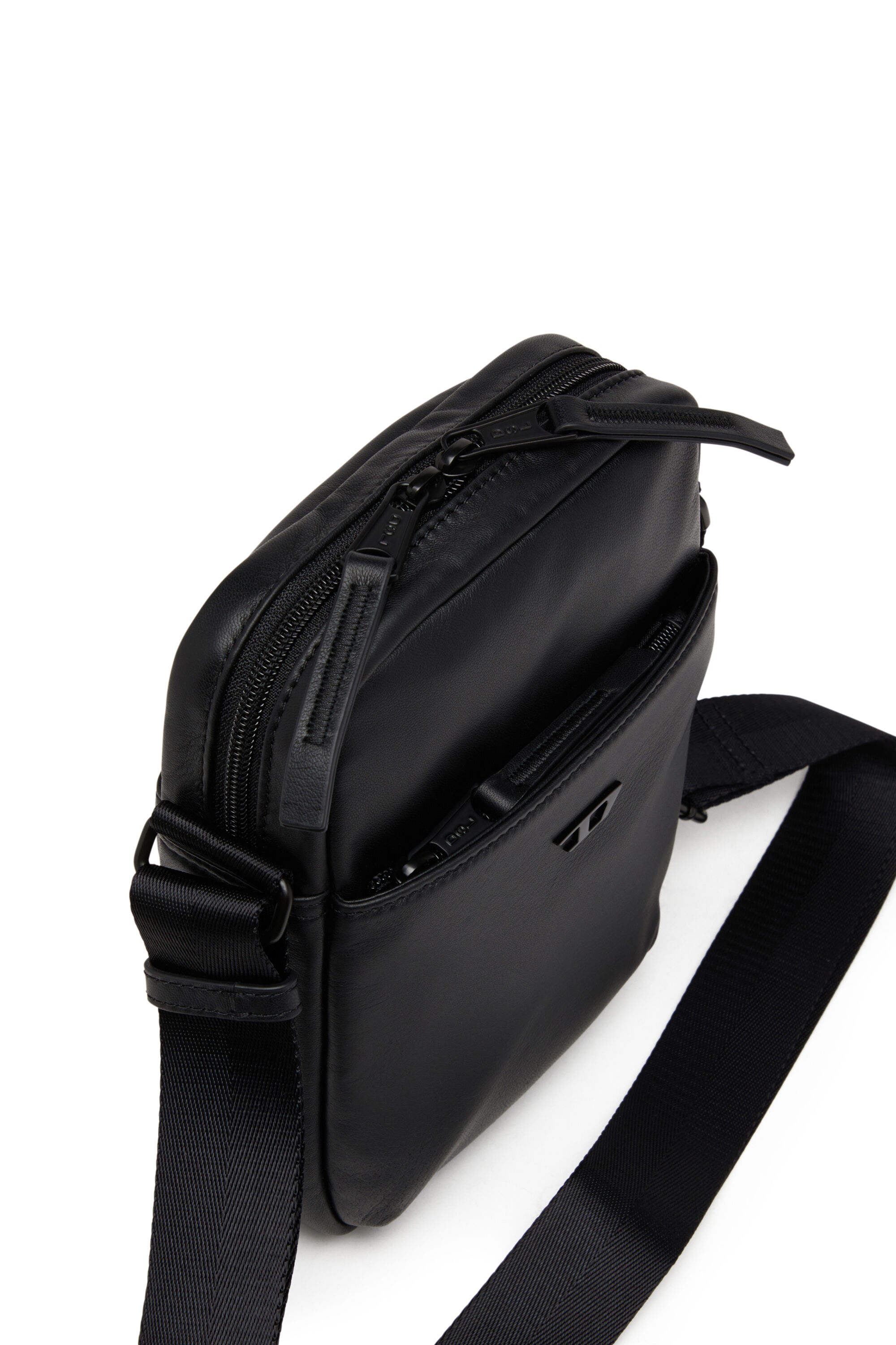 Diesel - RAVE CROSSBODY X, Rave-Crossbody in pelle con D tonale Uomo in Nero - 5