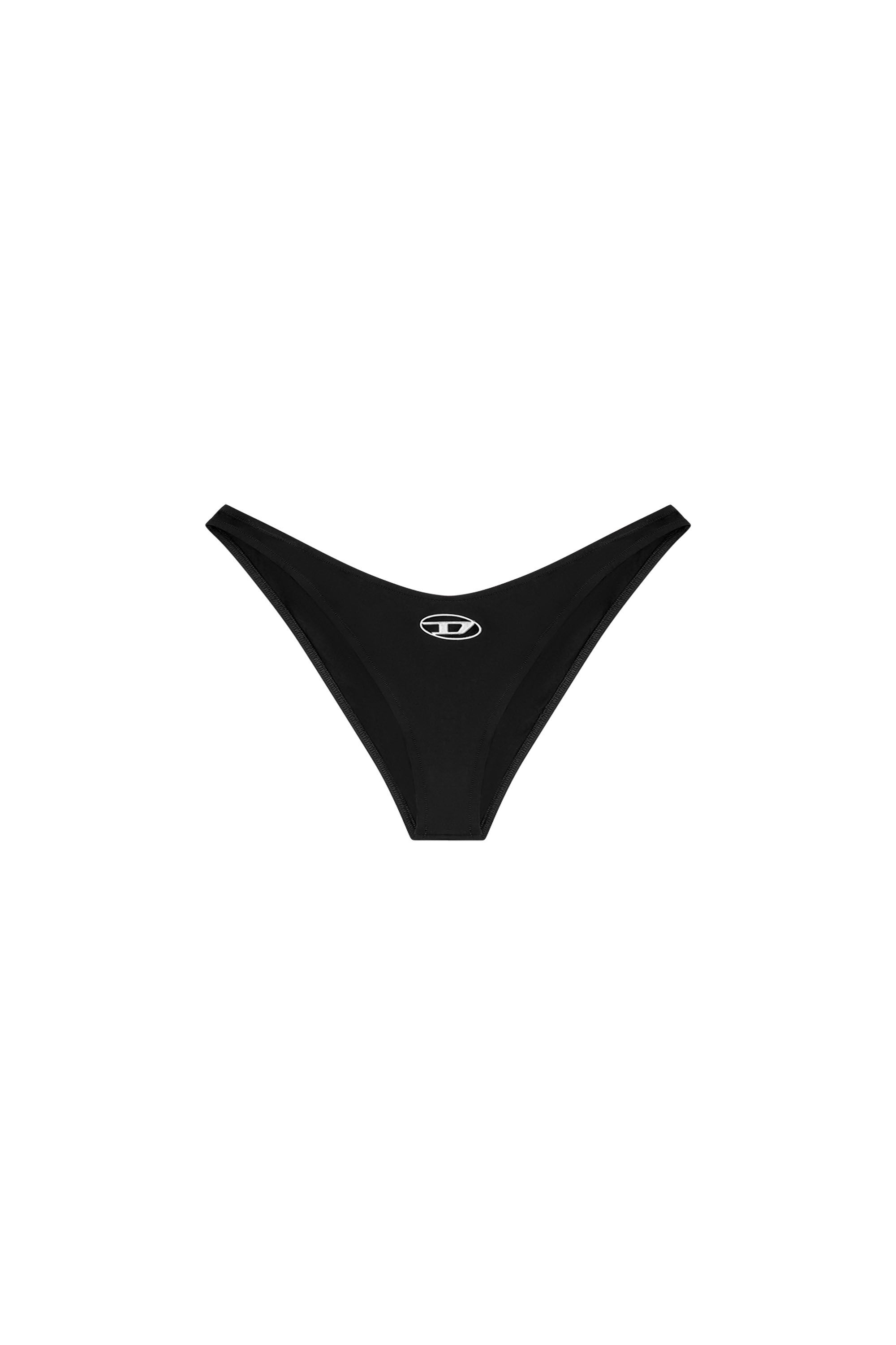 Diesel - PUNCHY-UTLT, Slip in microfibra con logo cut out Donna in Nero - 2