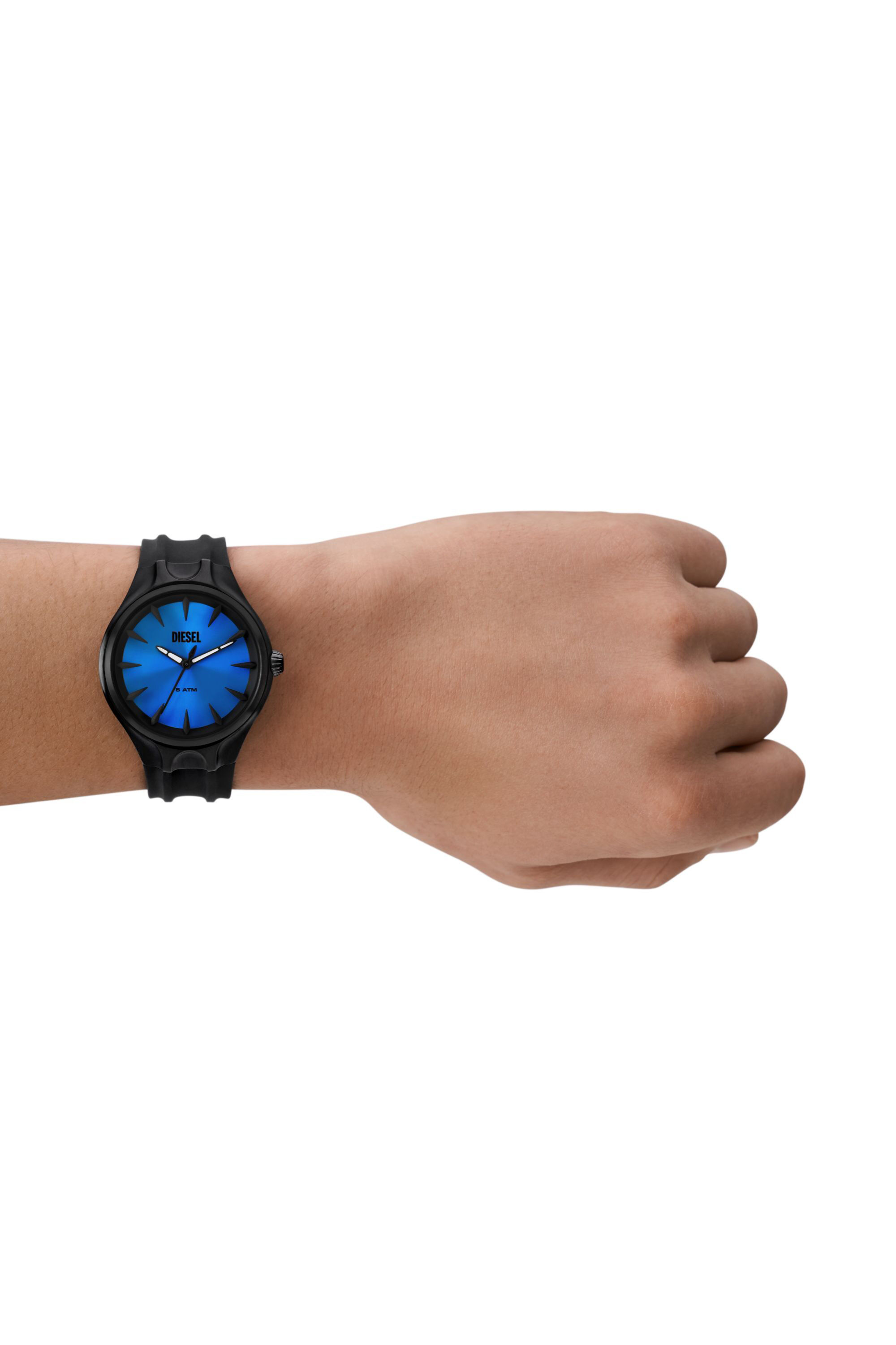 Orologio Streamline con cinturino in silicone nero Uomo Nero Diesel