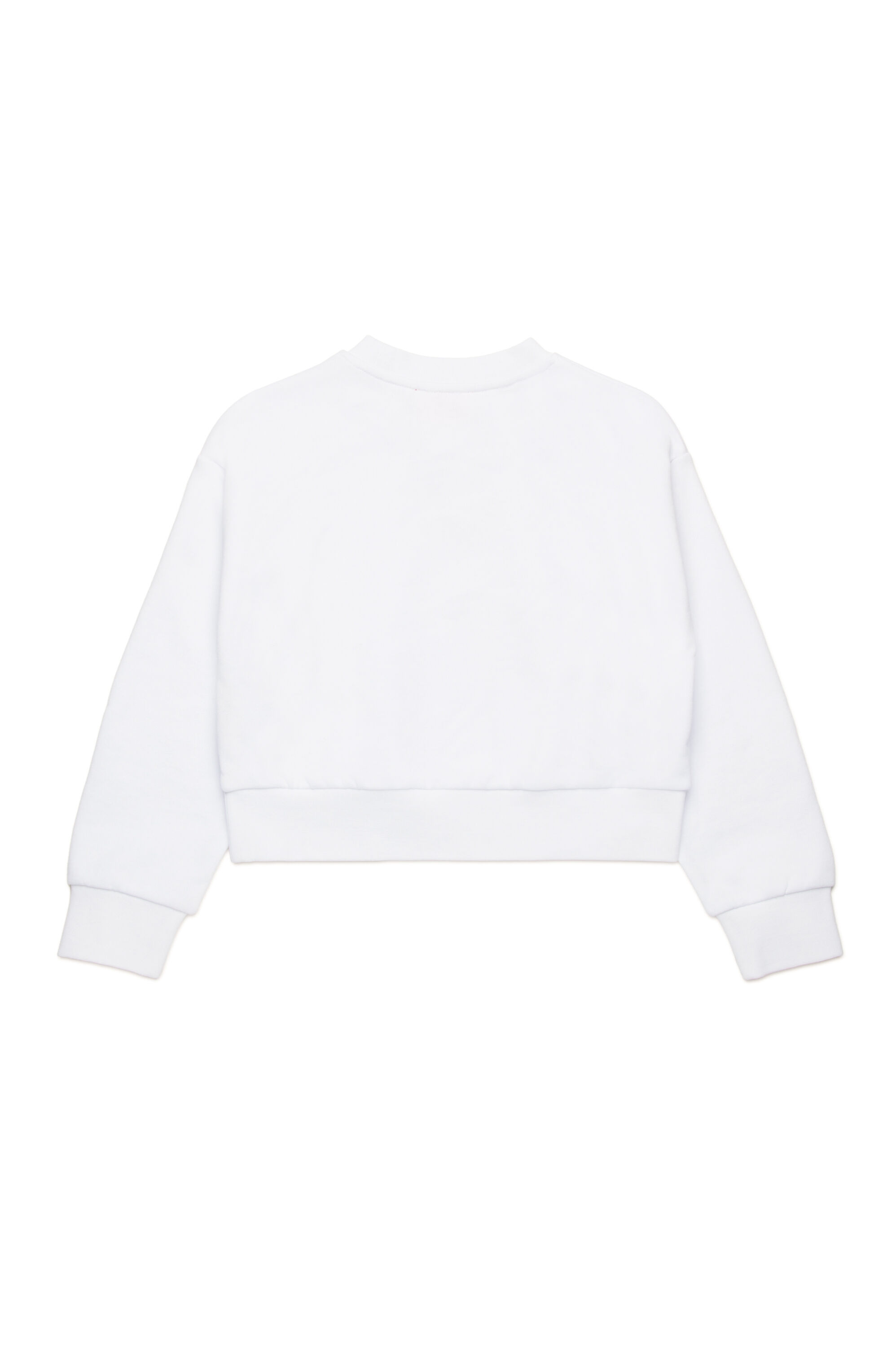 Diesel - STRASLIUM, Felpa con cut-out e logo Oval D Donna in Bianco - 2