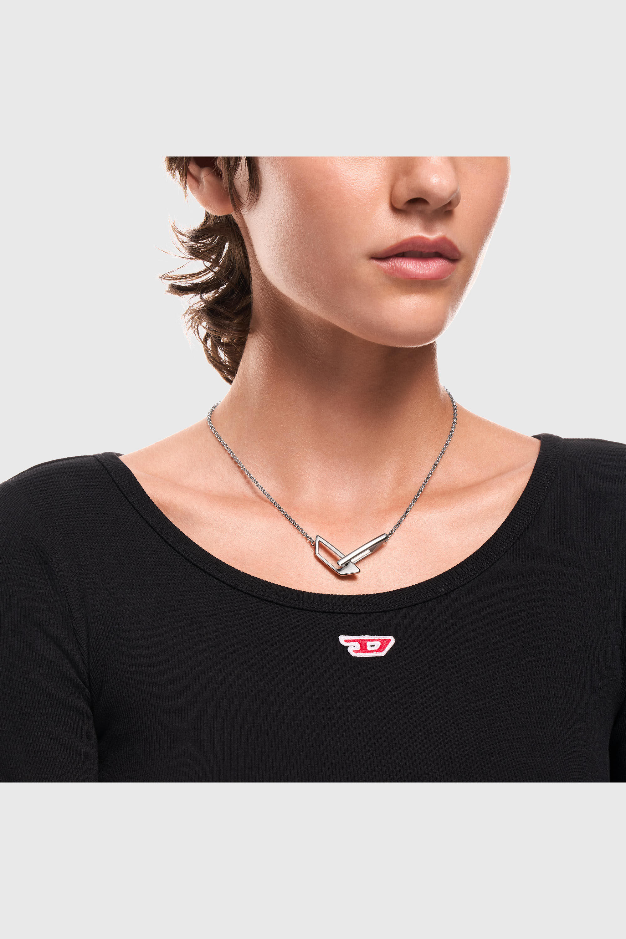 Diesel - DX1727040, Unisex's Stainless Steel Band Necklace in Silver - 5