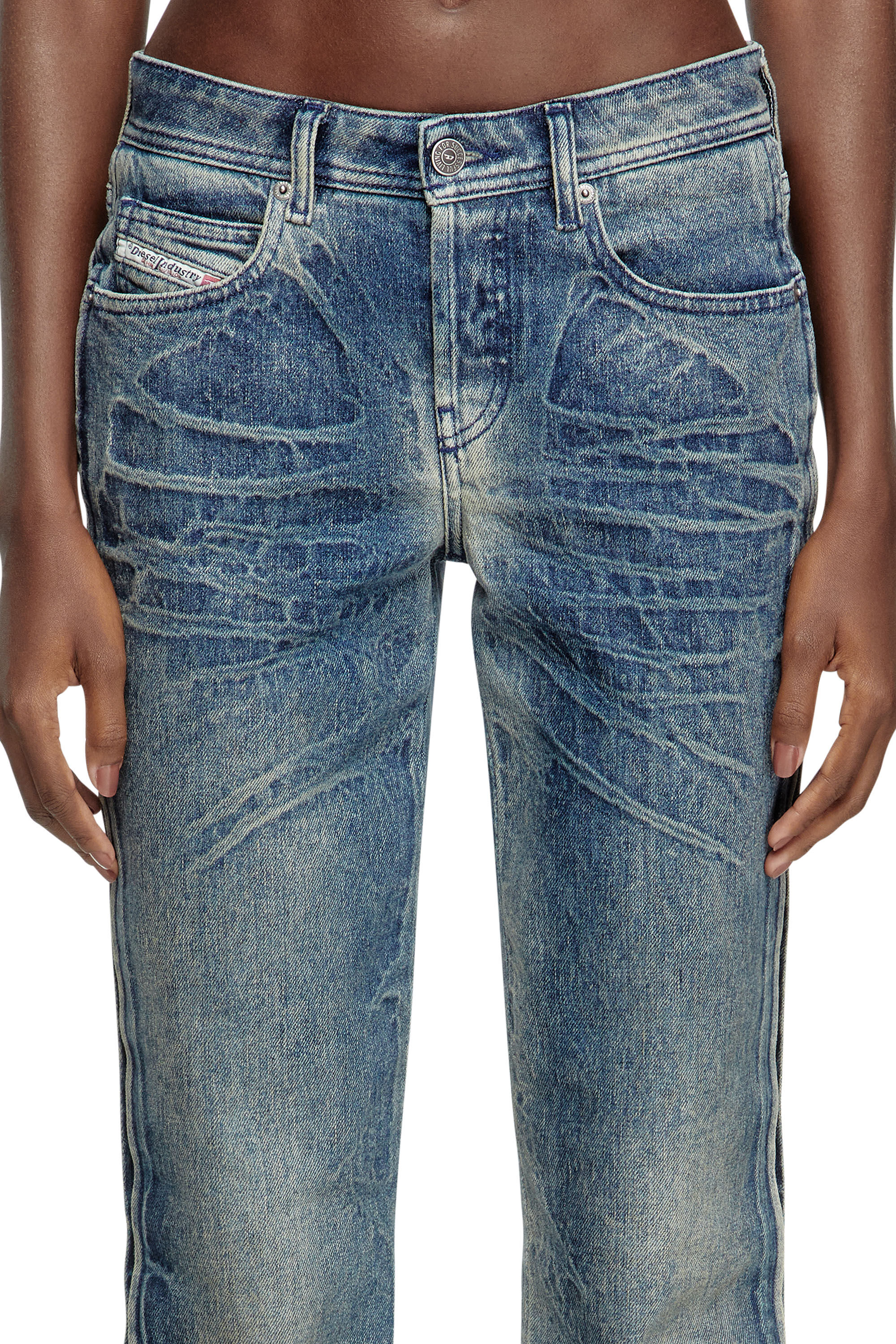 Diesel - Regular Jeans D-Noli 007BG Donna, Blu Scuro - Image 5