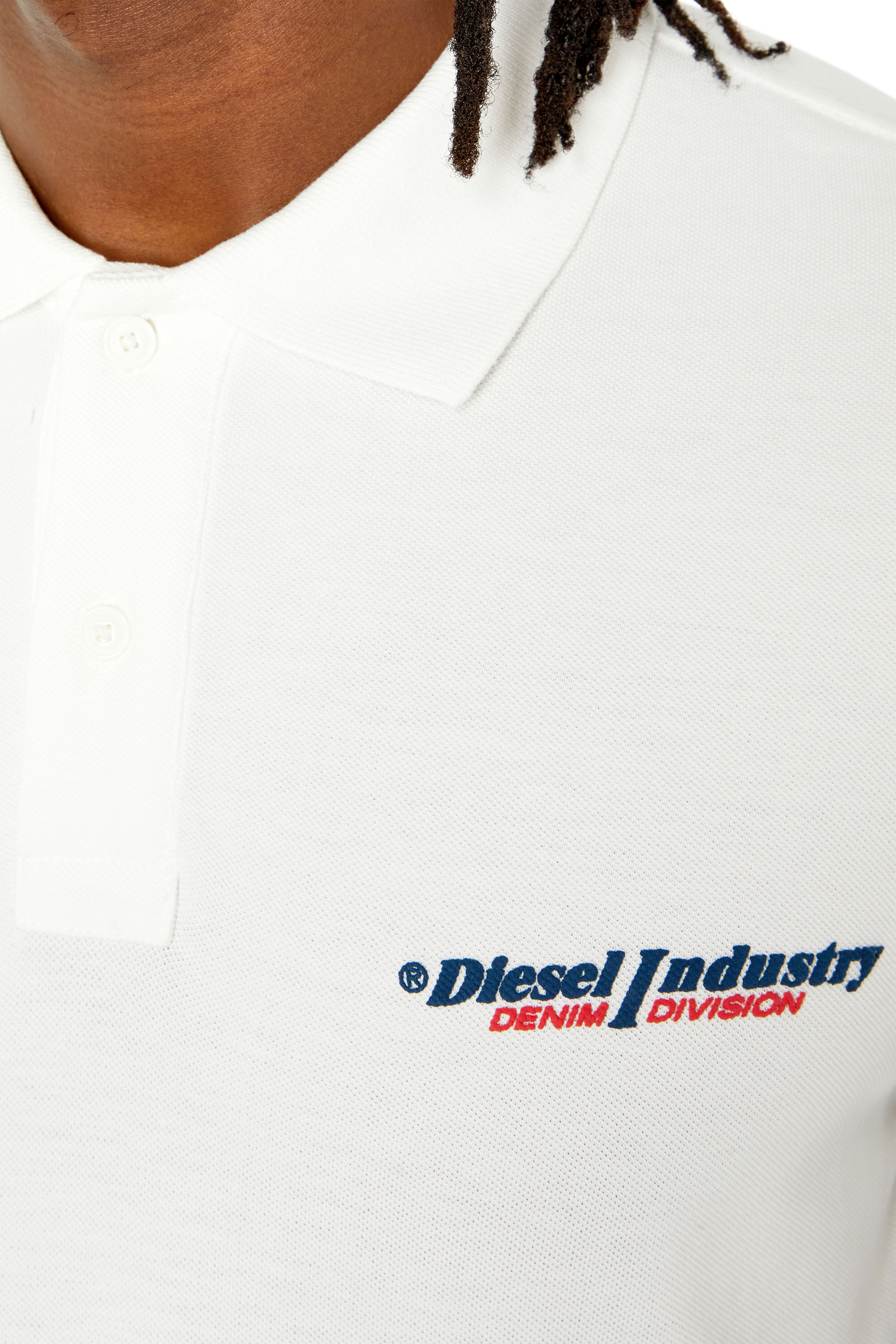 Diesel - T-SMITH-IND, Polo con stampa Diesel Industry Uomo in Bianco - 5