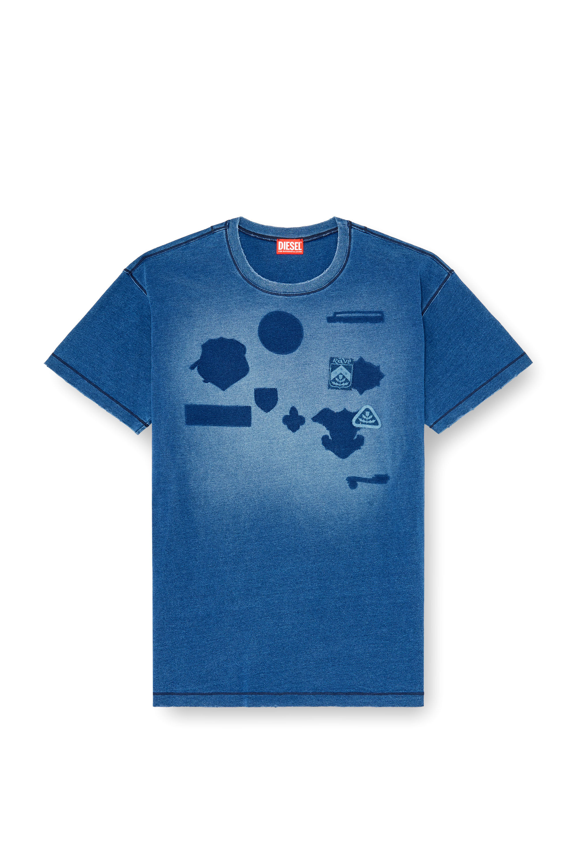 Diesel - T-NOX, T-shirt con patch effetto ombra Uomo in ToBeDefined - 2