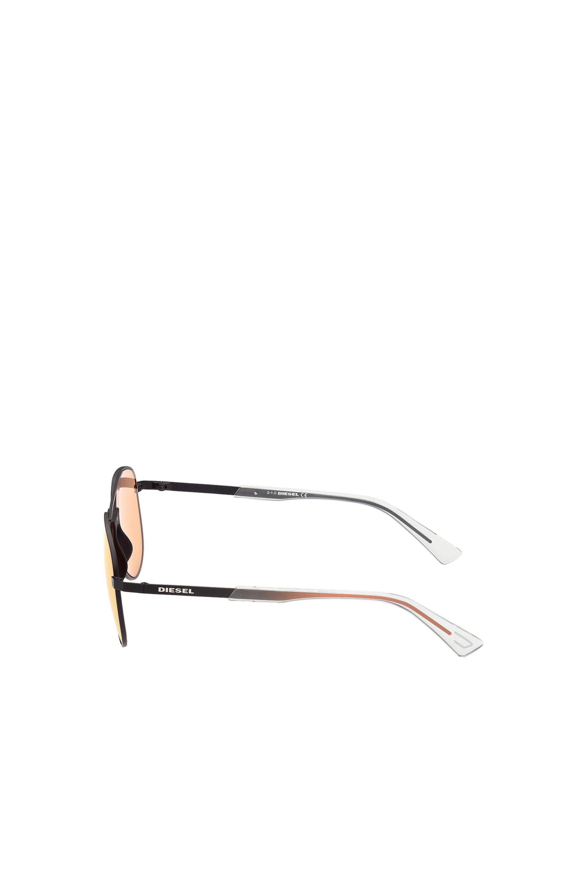 Diesel - DL0339, Occhiali da sole con forma aviator reinventata Uomo in Nero - 4