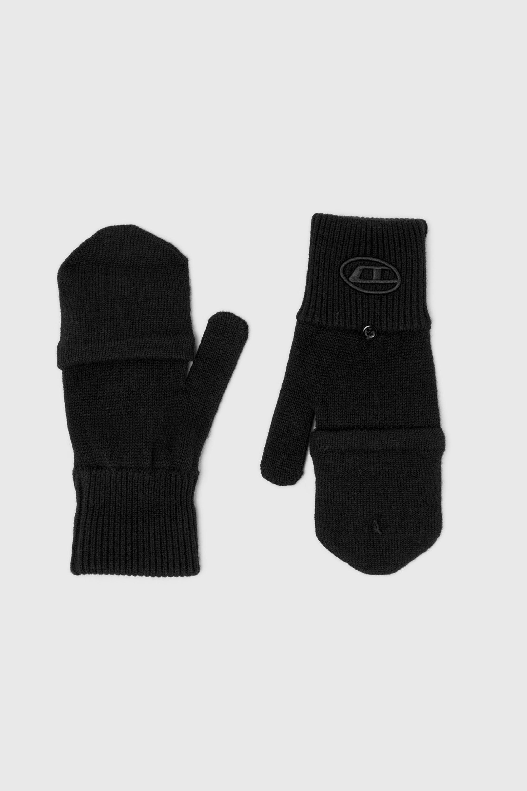 Diesel - K-CODY-B, Guanti in misto lana con logo Oval D Unisex in Nero - 1