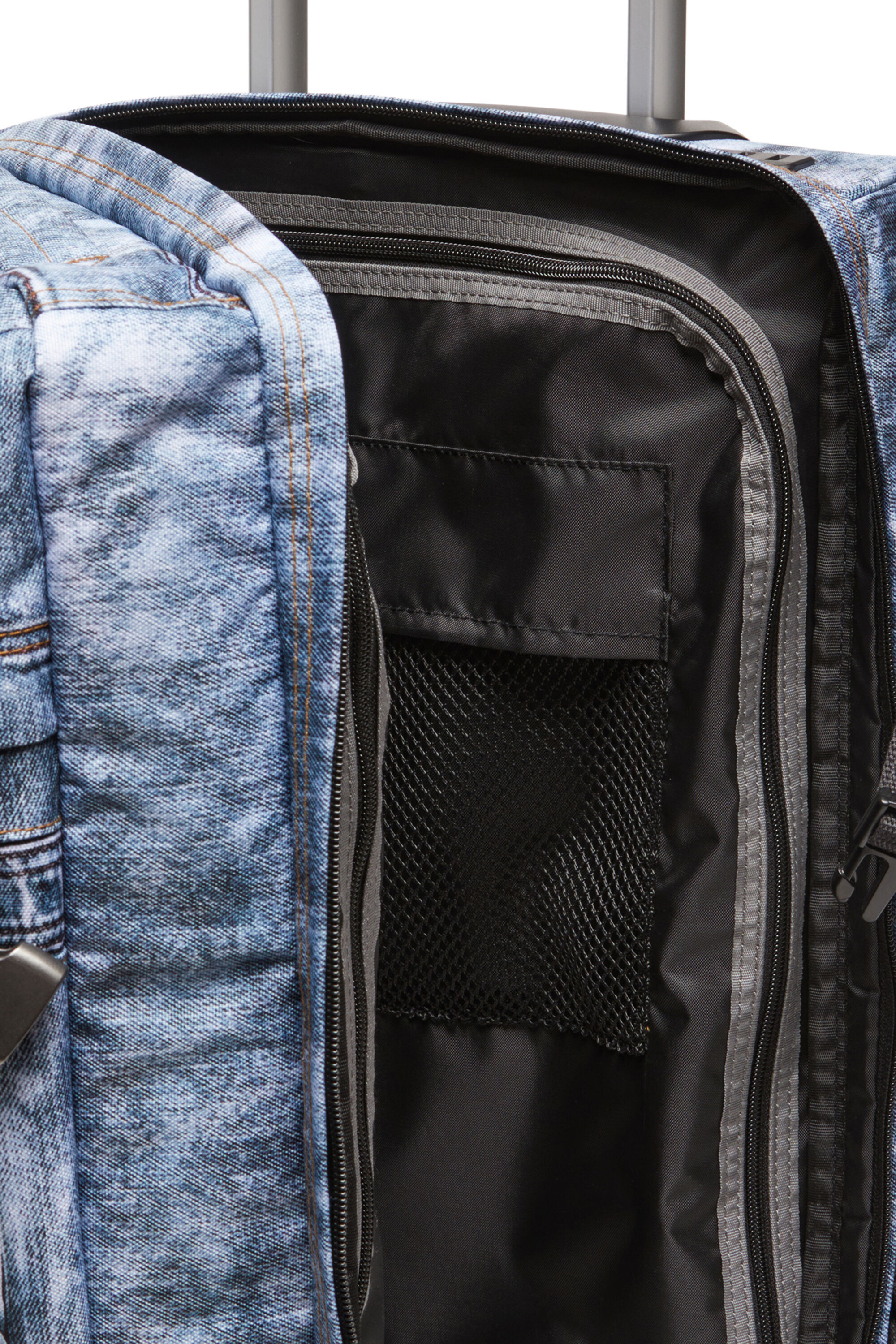 Diesel - DIESEL TRANSIT'R S, Zaino da cabina in denim trompe l'oeil Unisex in Blu - 4