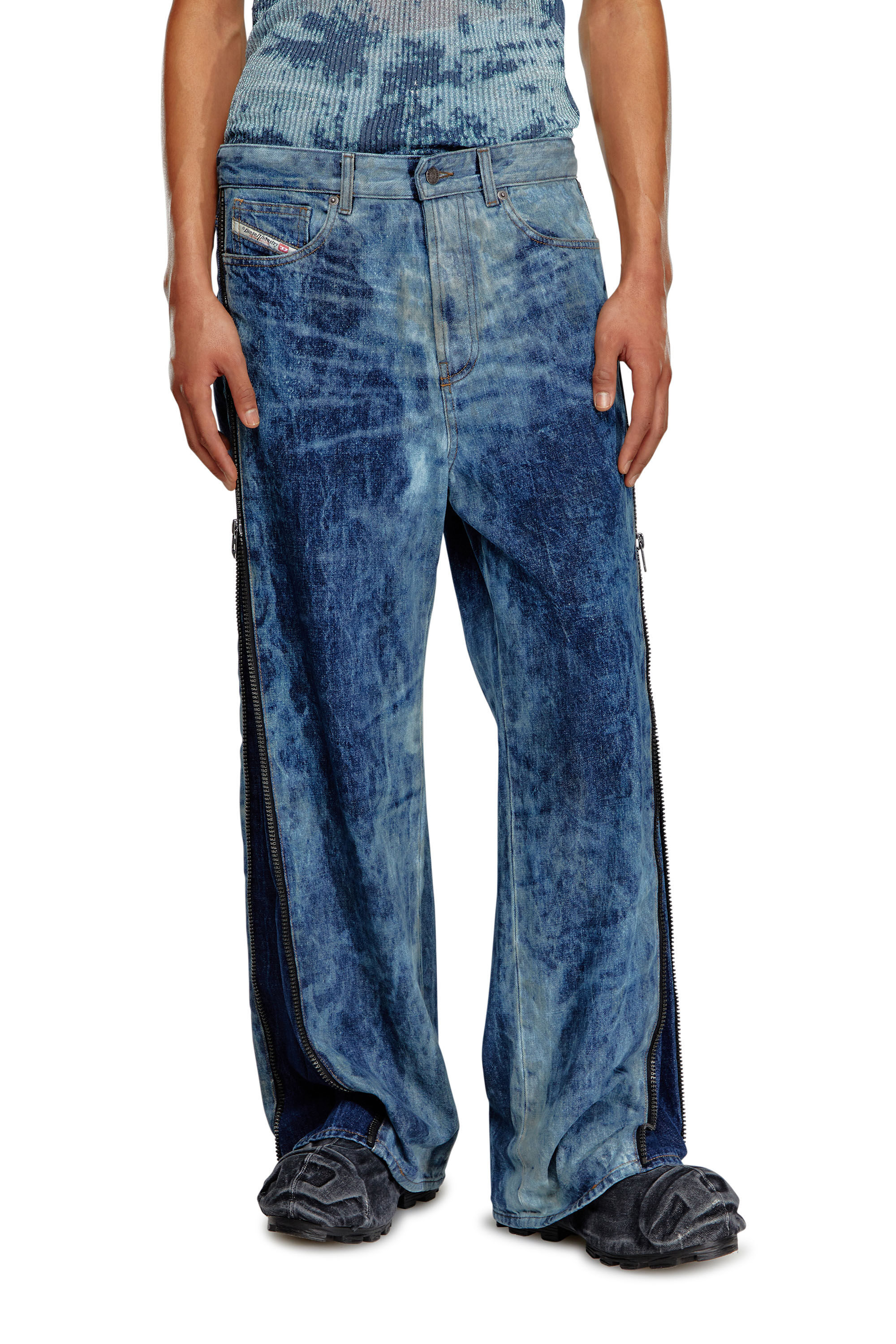 Diesel - Straight Jeans D-Rise 0PGAX, Blu medio - Image 3