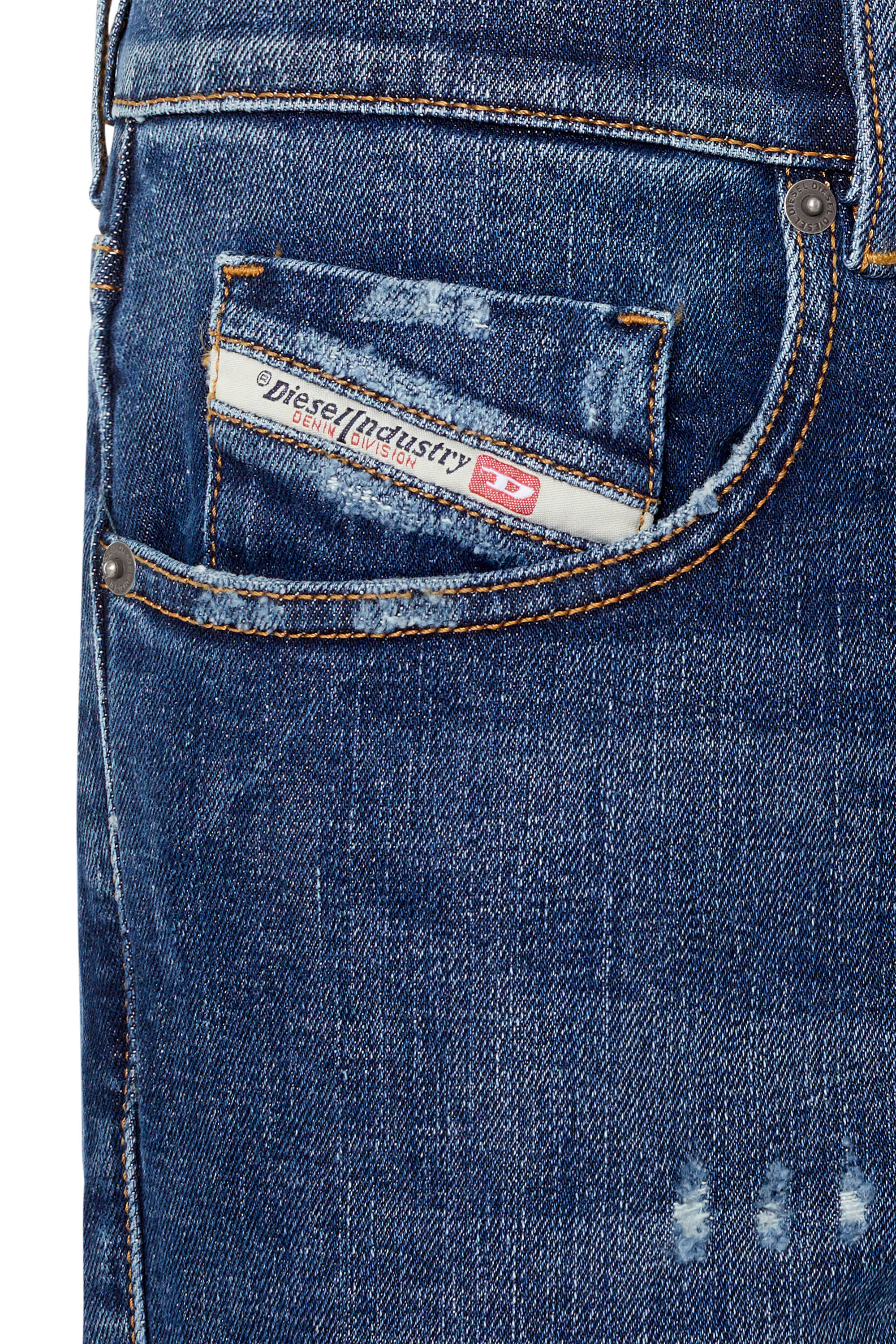 Diesel - 2019 D-STRUKT 09E45 Slim Jeans, Blu medio - Image 6