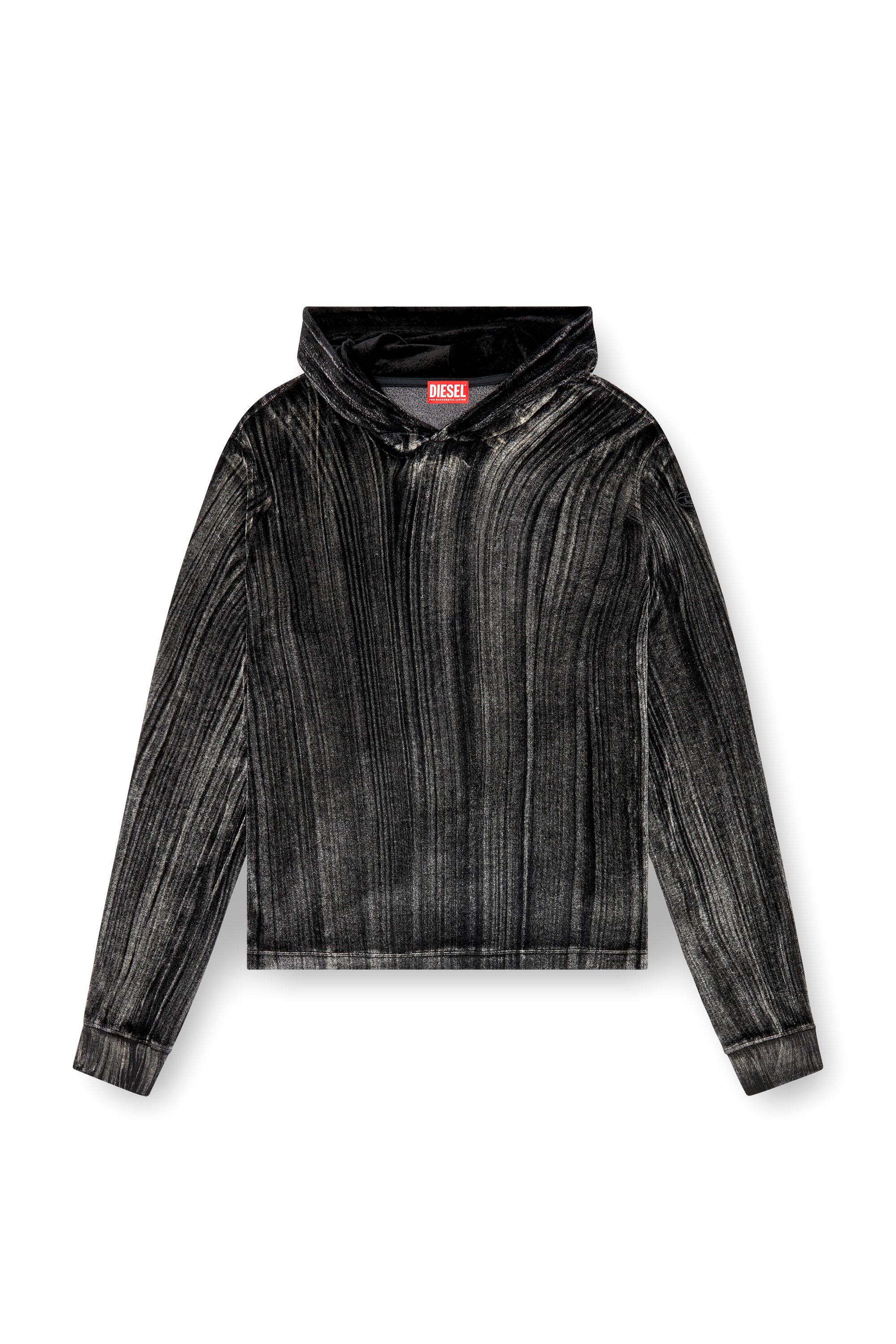 Diesel - T-VELJUST-LS-HOOD, Nero - Image 2