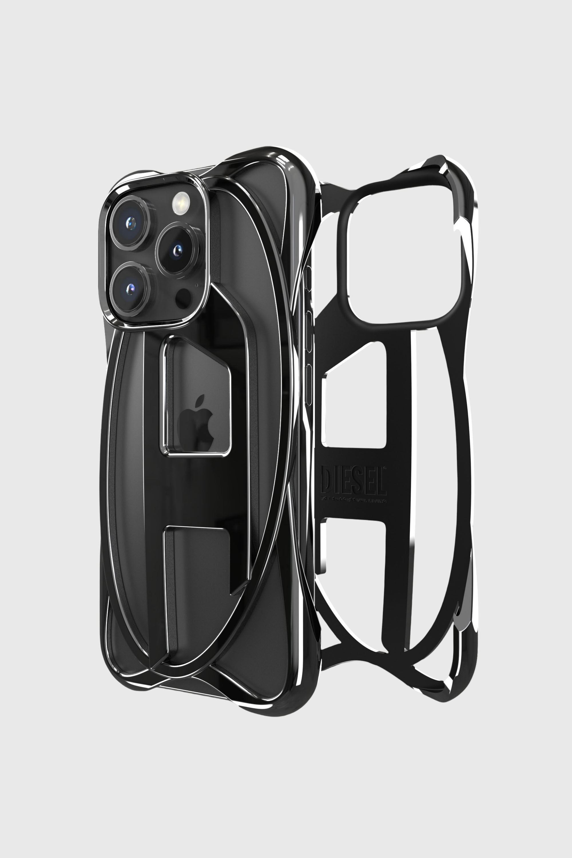 Diesel - 60268 CAGED D CASE, Custodia Caged D iPhone 16 Pro Unisex in Nero - 1