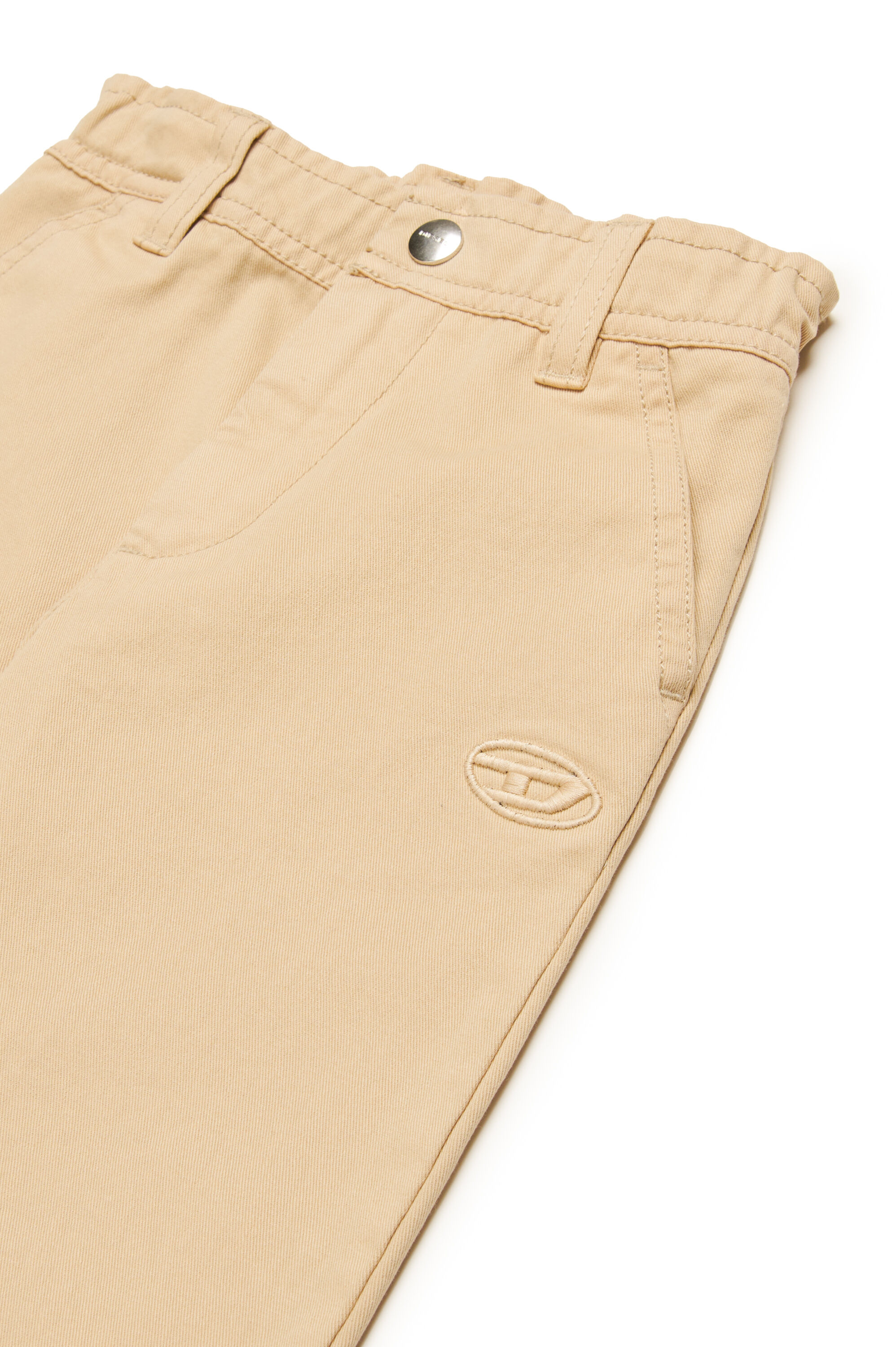 Diesel - POVVIB, Pantaloni chino in gabardina di cotone Uomo in Marrone - 3