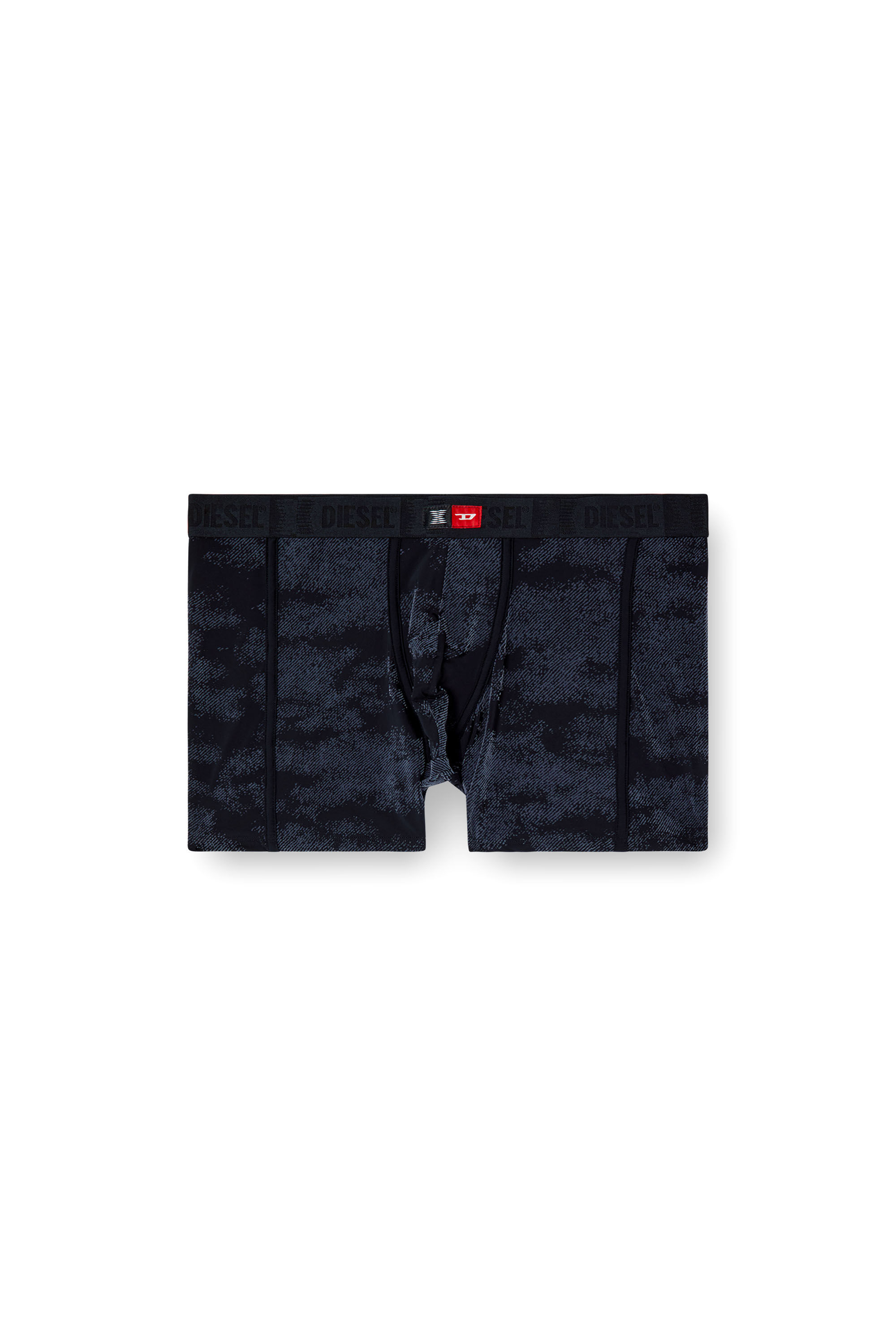 Diesel - FLOCKED-BOXER-BRIEFS, Boxer in microfibra flock Uomo in Nero - 2