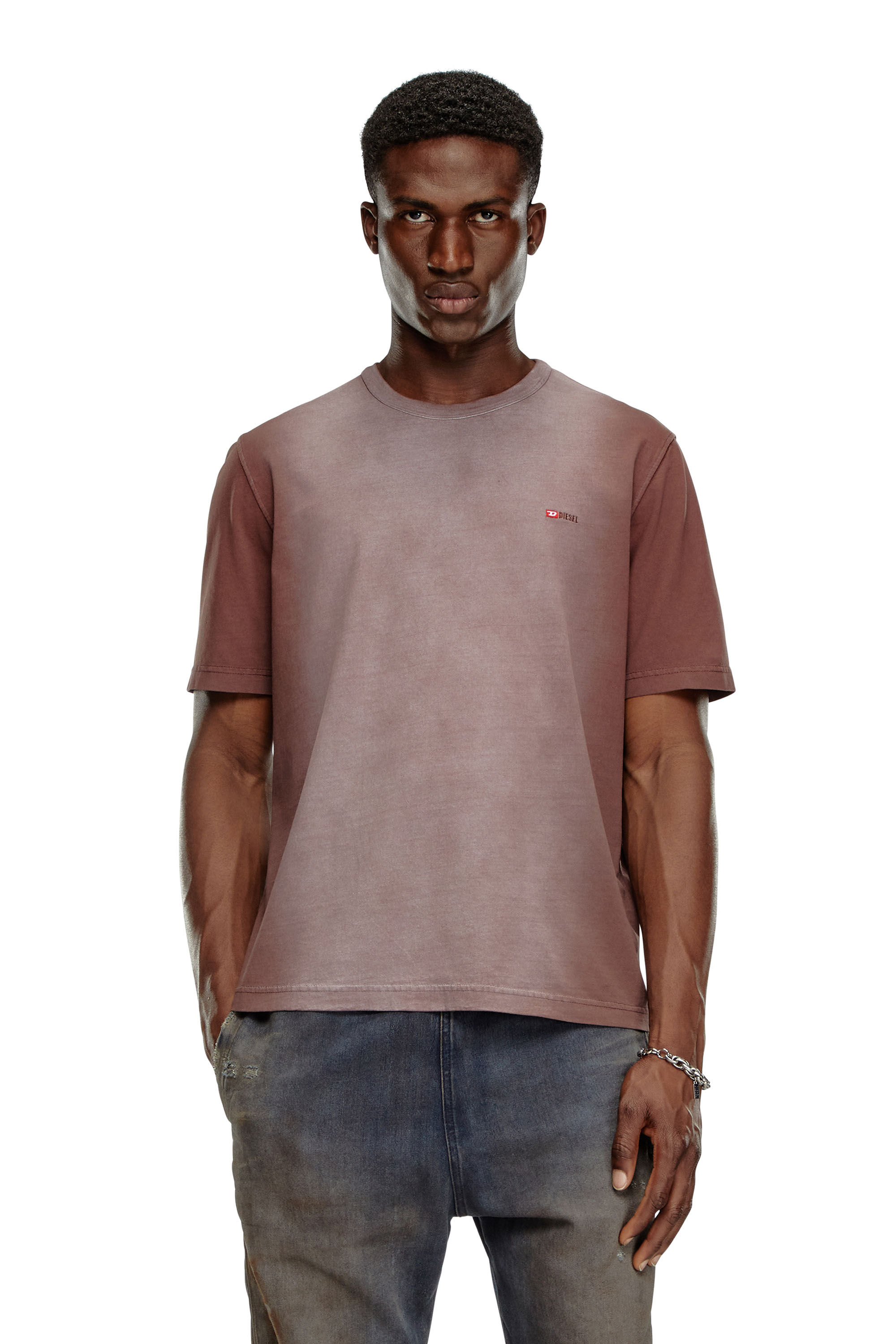 T shirt marrone uomo on sale