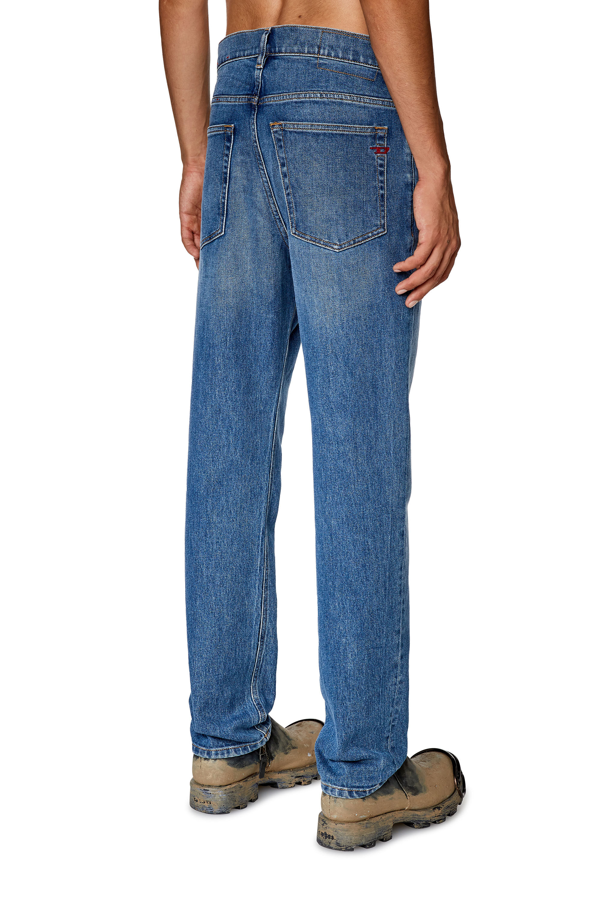 Diesel - Tapered Jeans 2005 D-Fining 09F82, Blu medio - Image 4