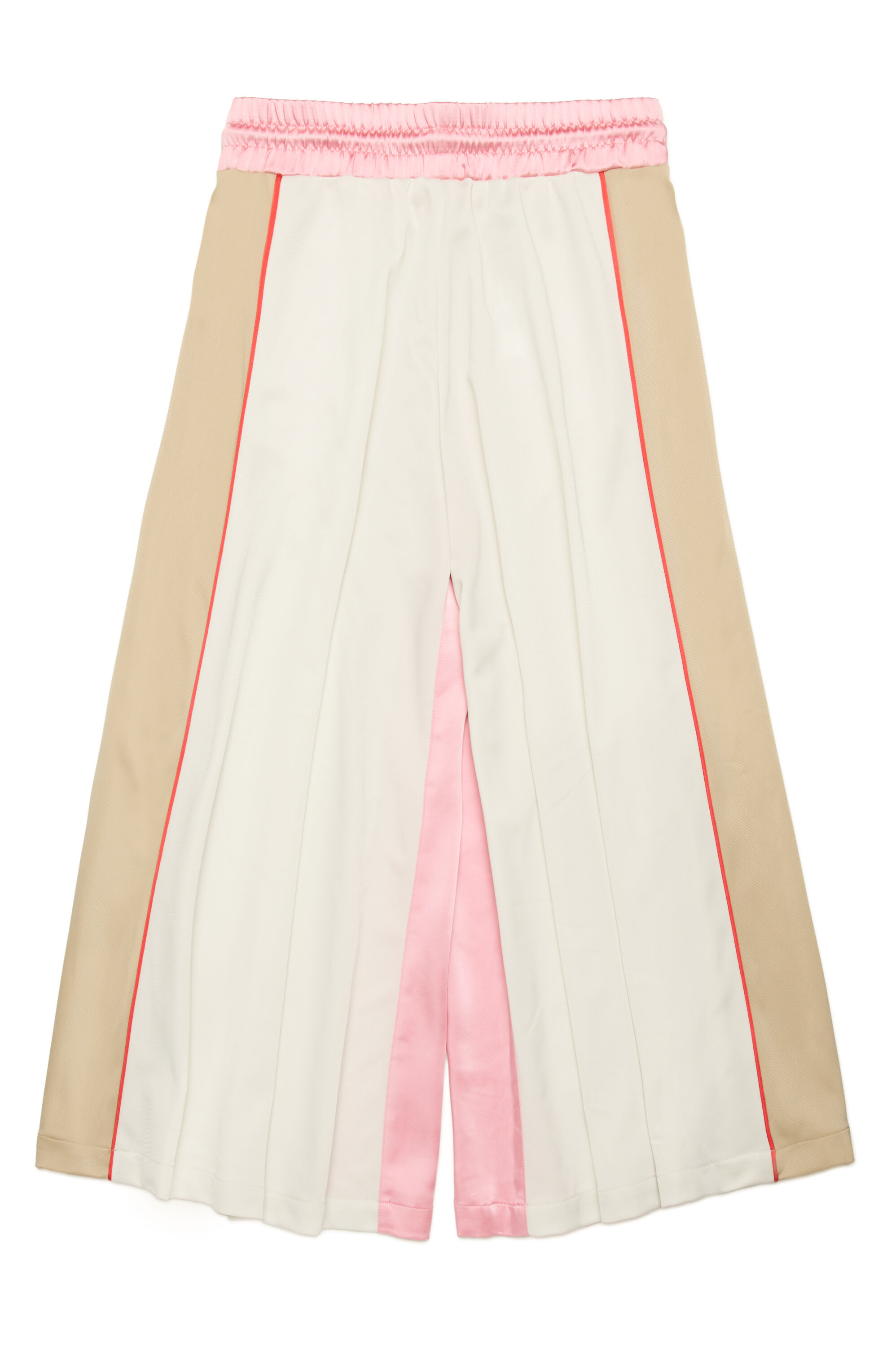 Diesel - PWILD, Pantaloni palazzo in raso e jersey Donna in Multicolor - 2