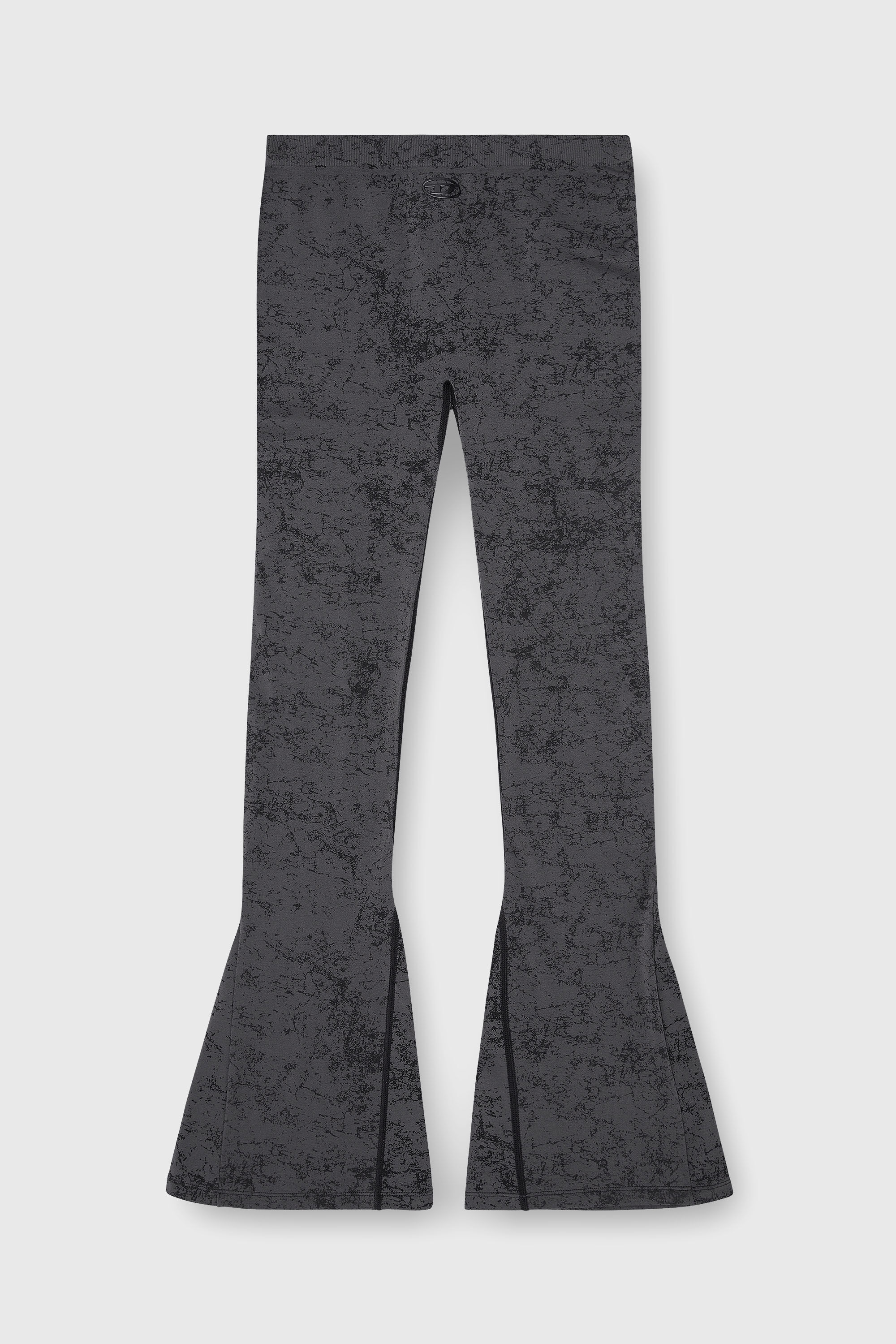 Diesel - CORNELIA-UTLT, Leggings svasati con stampa utilitarian Donna in Grigio - 2