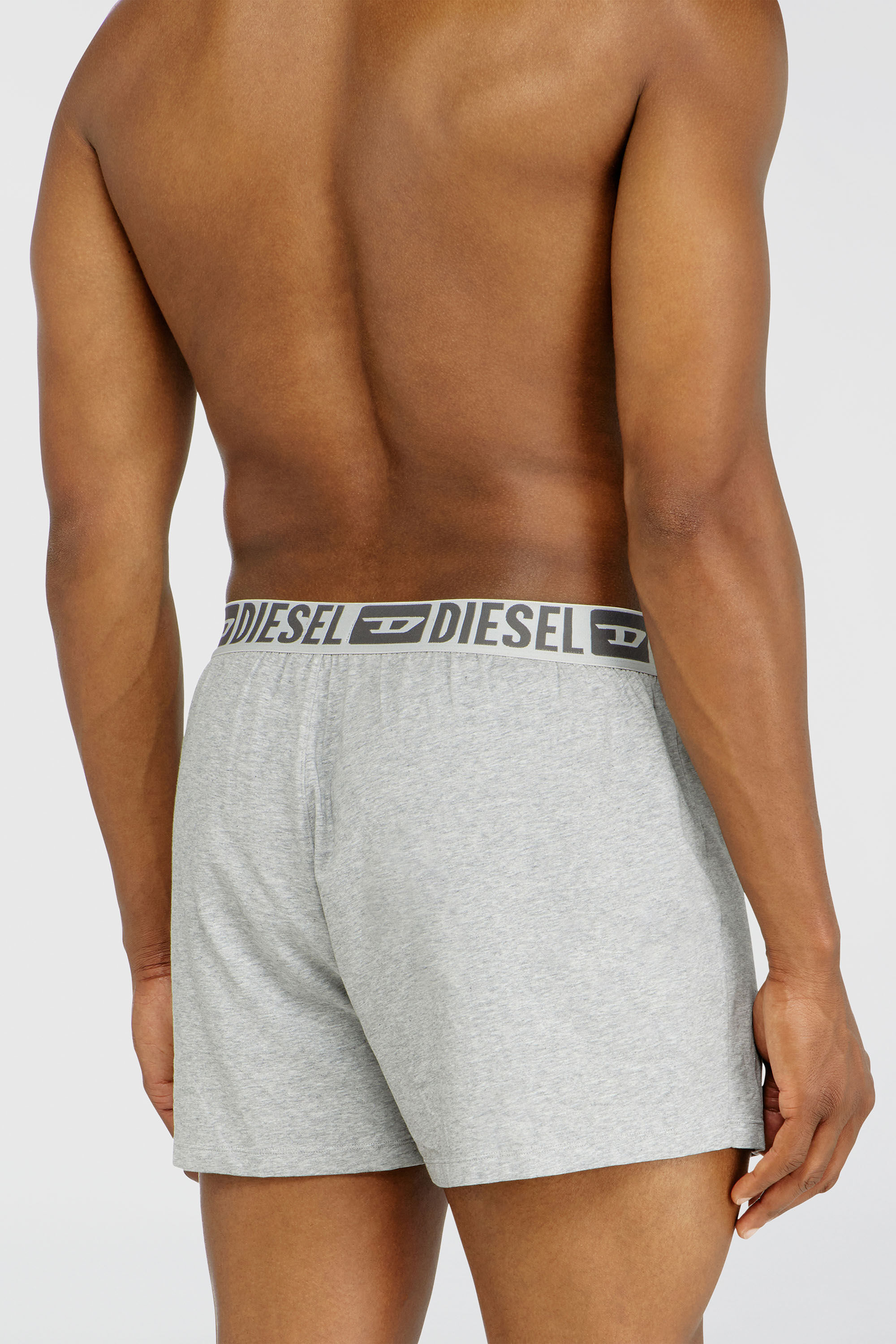 Diesel - STARKIE-D-CORE-2PACK, Set da due boxer lunghi in cotone stretch Uomo in Grigio - 4