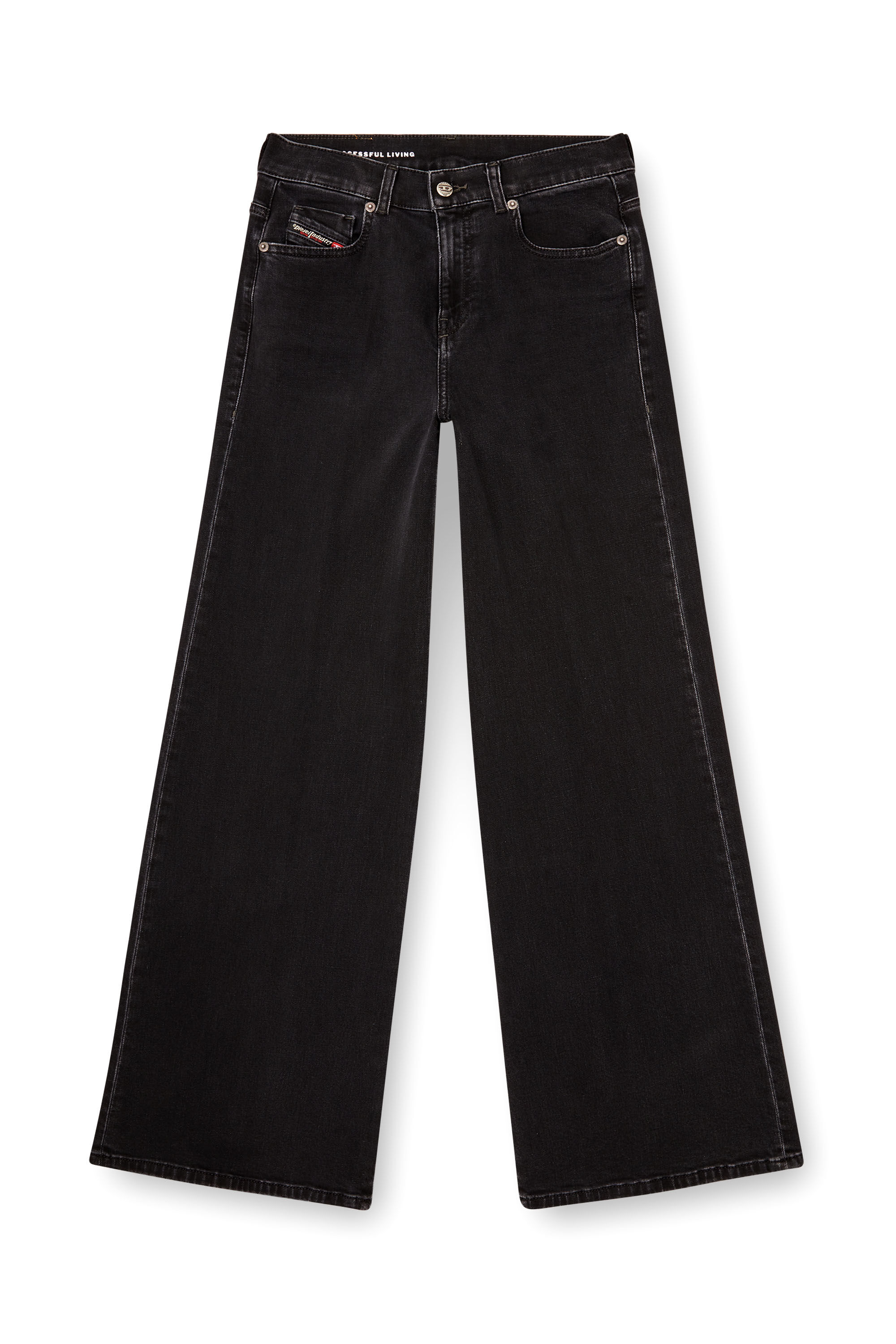 Diesel - Flare Jeans 1978 D-Akemi 09M69 Donna, Nero/Grigio scuro - Image 2