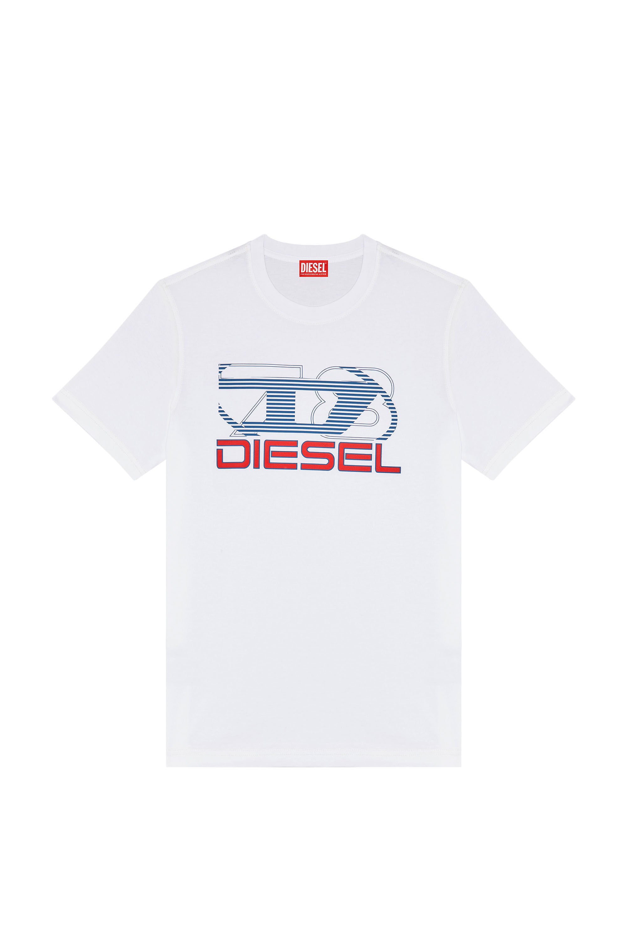 Diesel - T-DIEGOR-K74, Man T-shirt with Oval D 78 print in White - Image 2