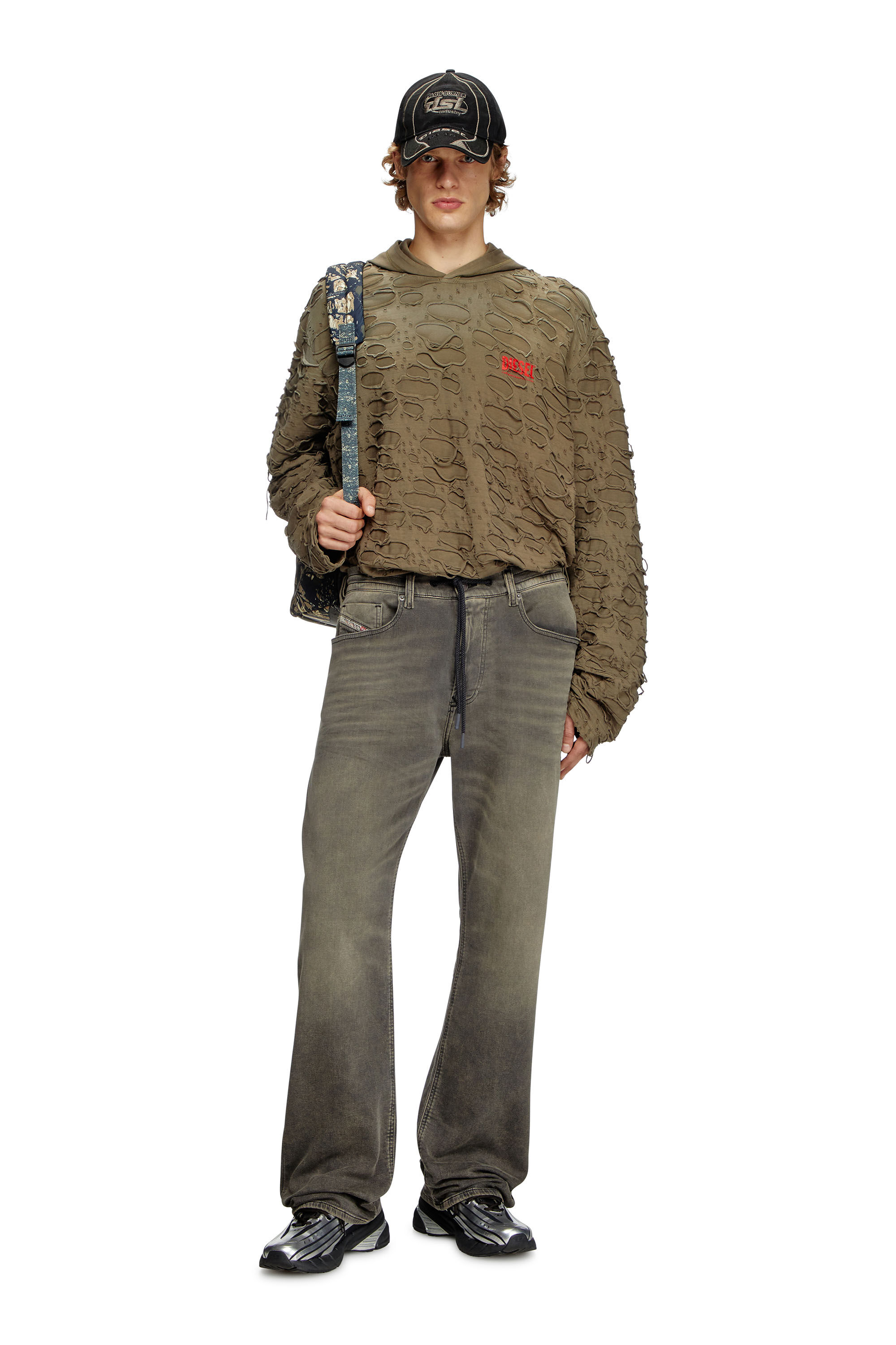 Diesel - Man's Relaxed 2080 D-Reel Joggjeans® 068PD, Light Grey - 1
