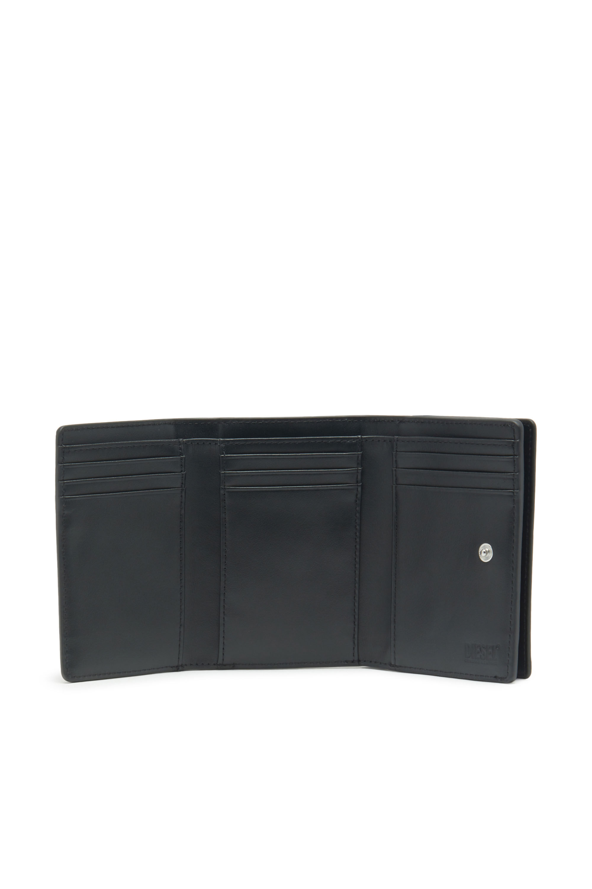 Portafoglio tri fold da uomo in pelle testurizzata Diesel