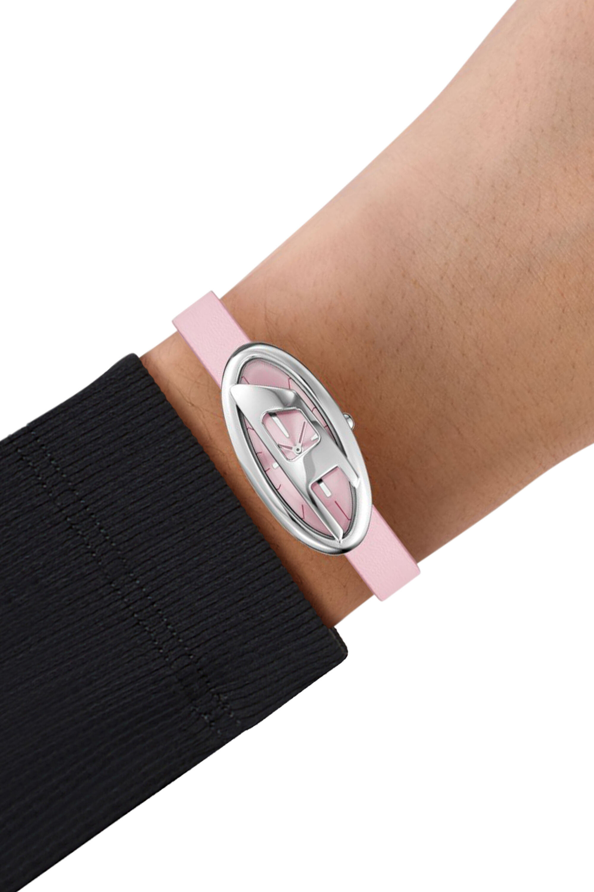 Diesel - DZ5621 WATCH, Orologio D-Era con cinturino in pelle Donna in Rosa - 4
