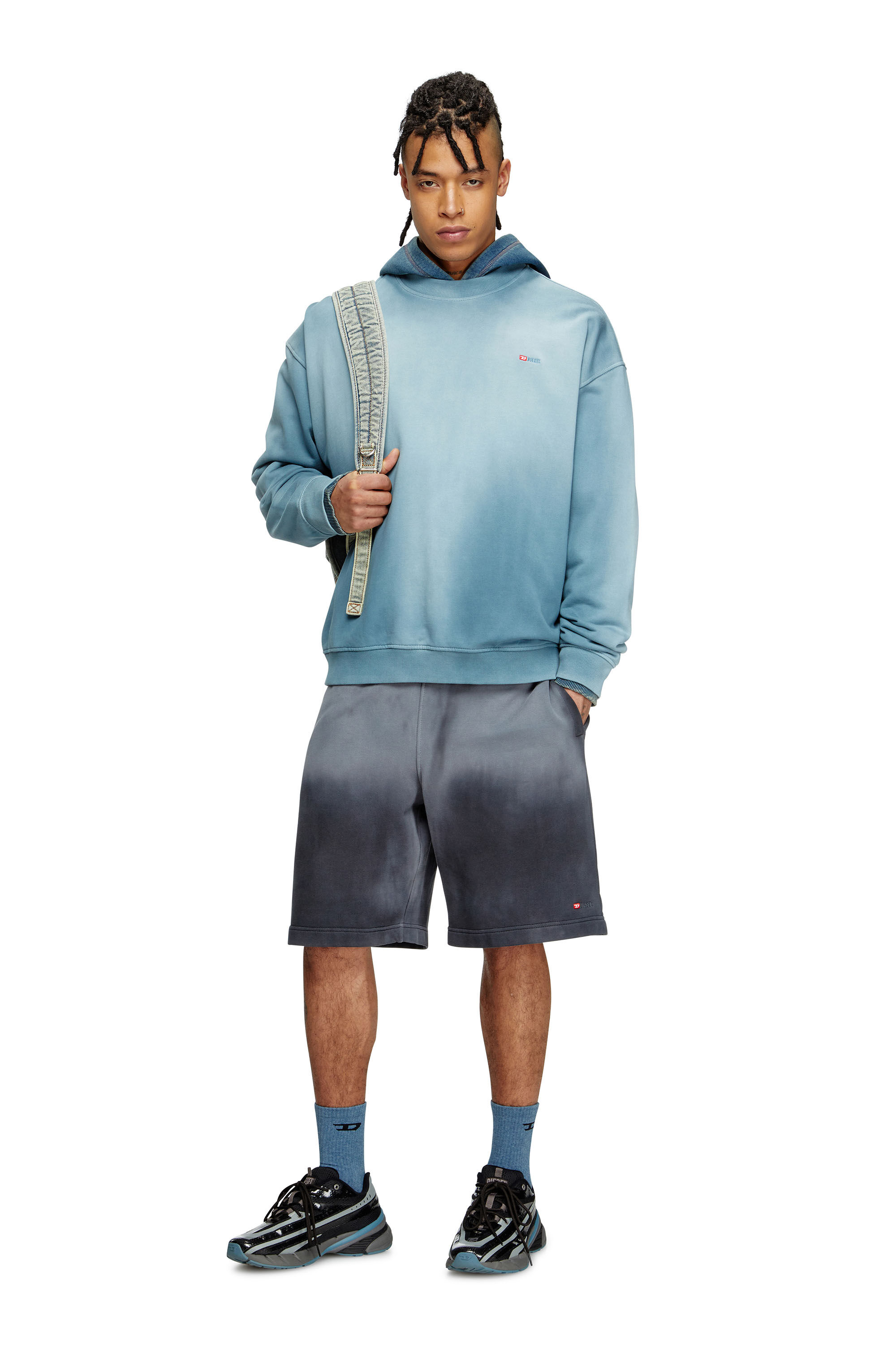 Diesel - S-BOXT-R4, Felpa con micro logo ricamato Uomo in Blu - 1