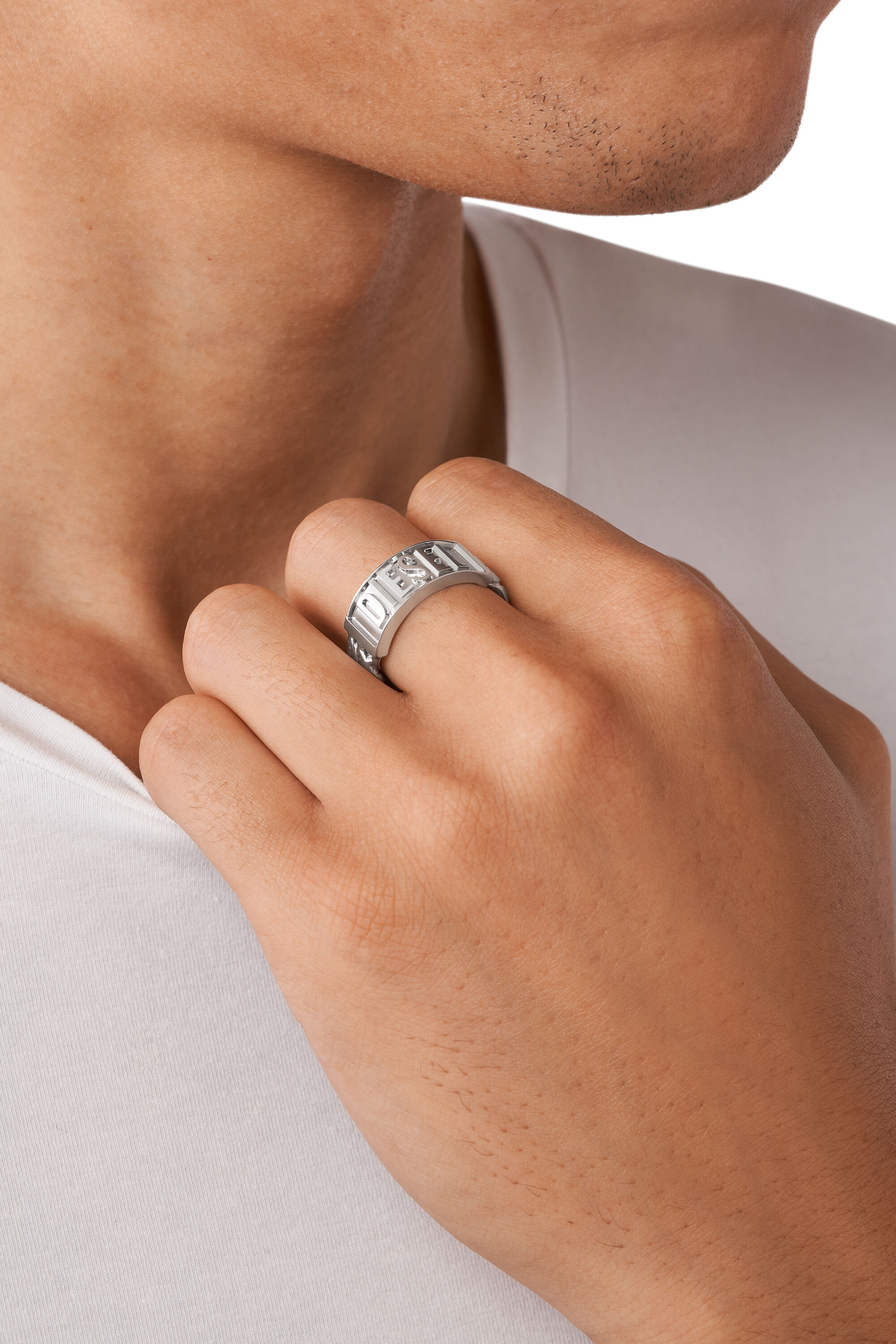 Diesel - DX1347, Anello in acciaio inossidabile Uomo in Argento - 3
