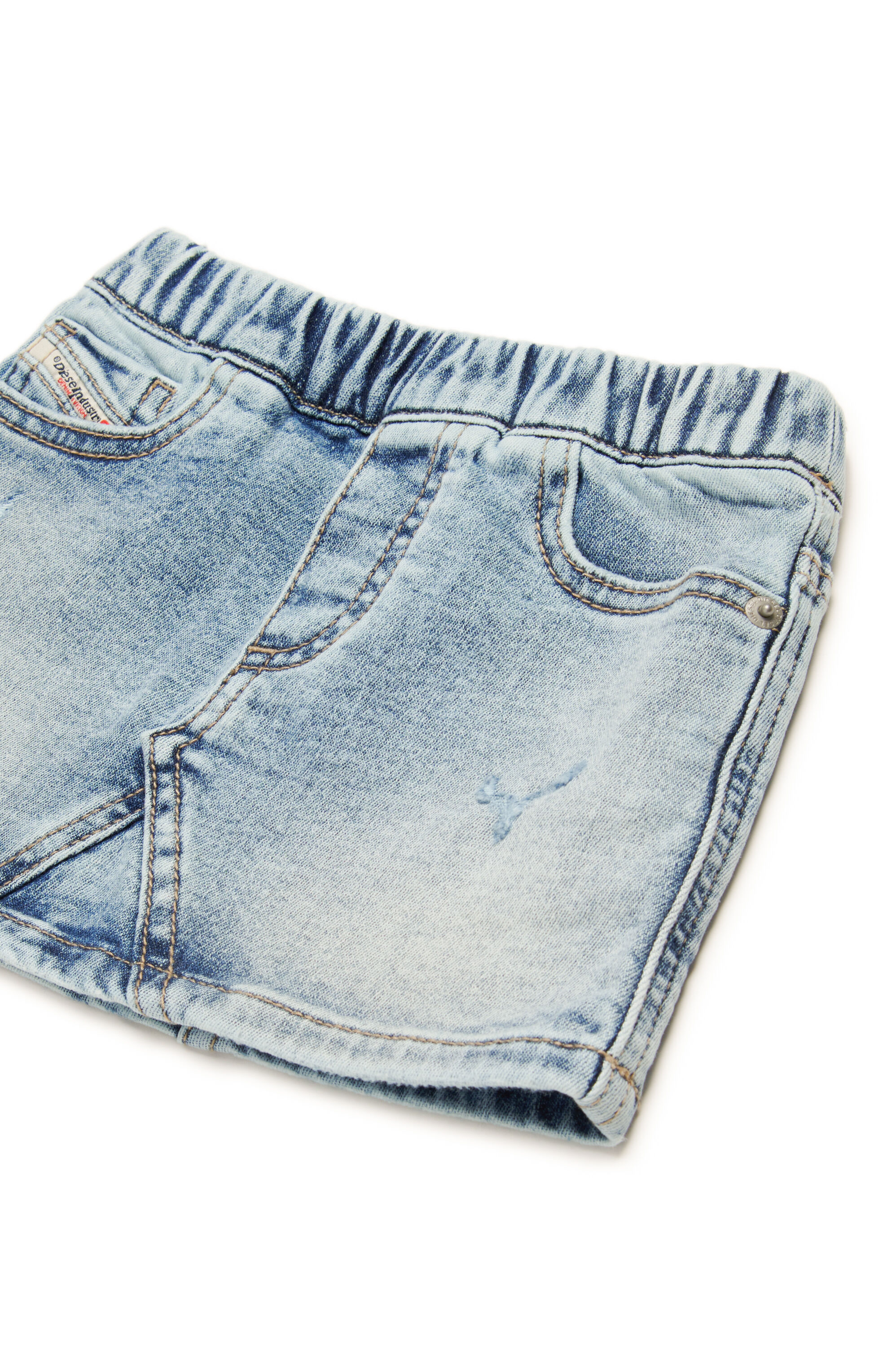 Diesel - GERRYB JJJ, Gonna corta in JoggJeans dal look vissuto Donna in Blu - 3