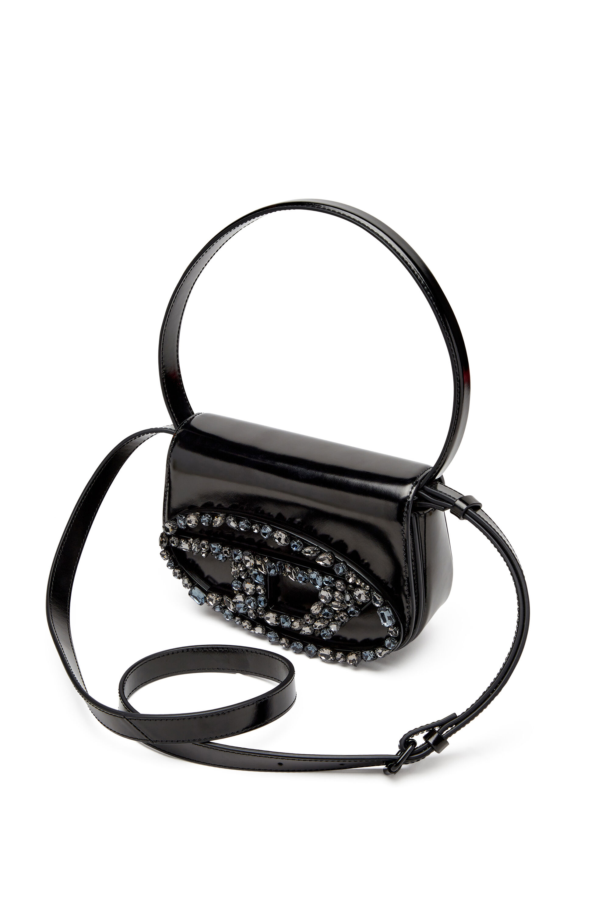 Diesel - 1DR, 1DR-Iconica borsa a spalla in pelle specchiata Donna in Nero - 2