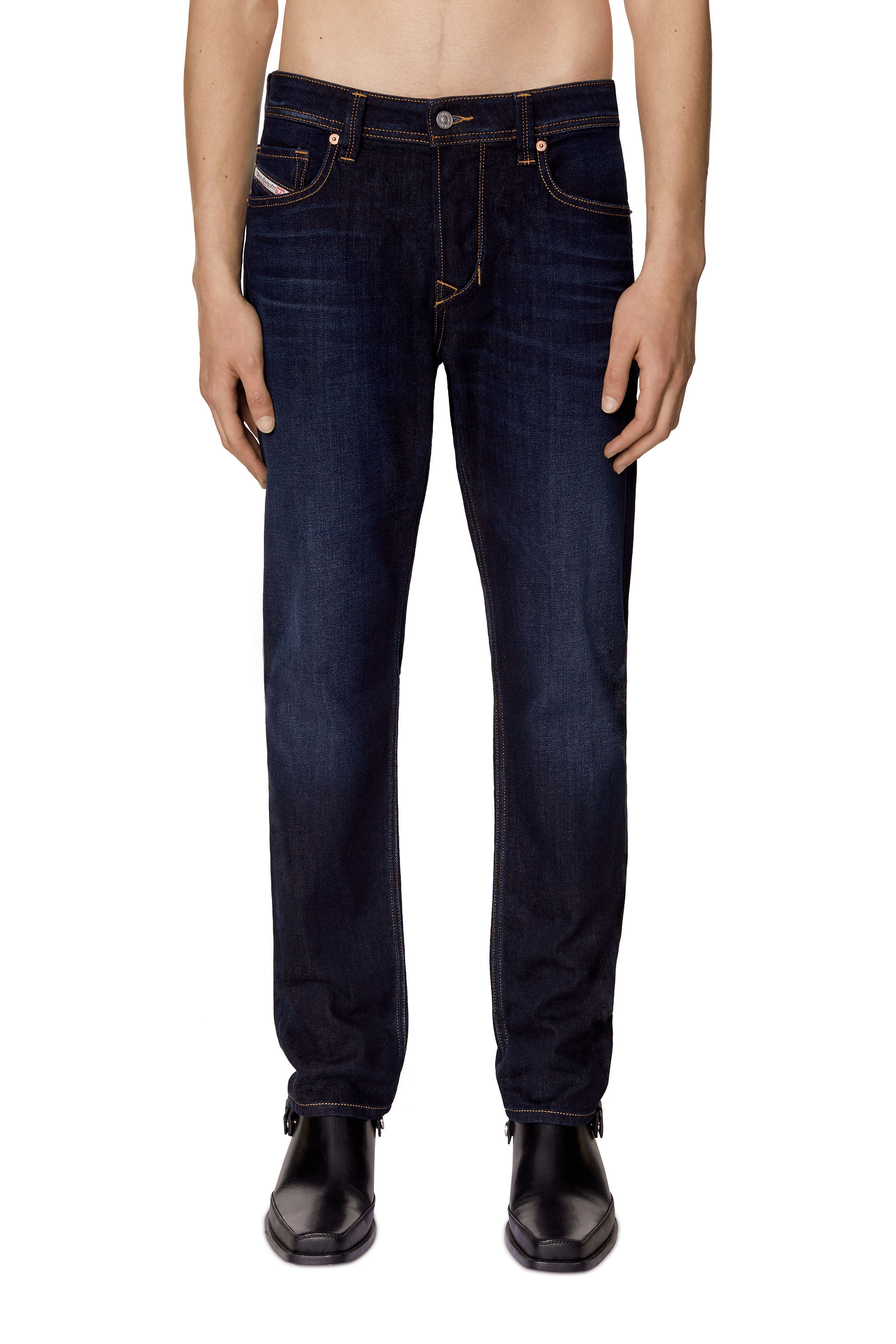 Diesel - Larkee-Beex 009ZS Tapered Jeans, Blu Scuro - Image 3